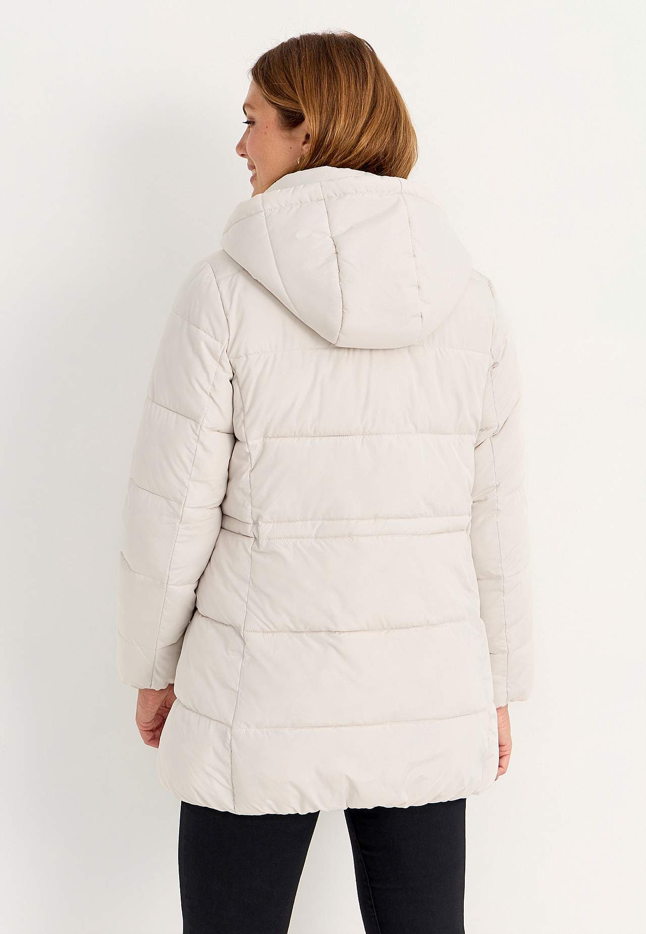 Warm-lined jacket with hood