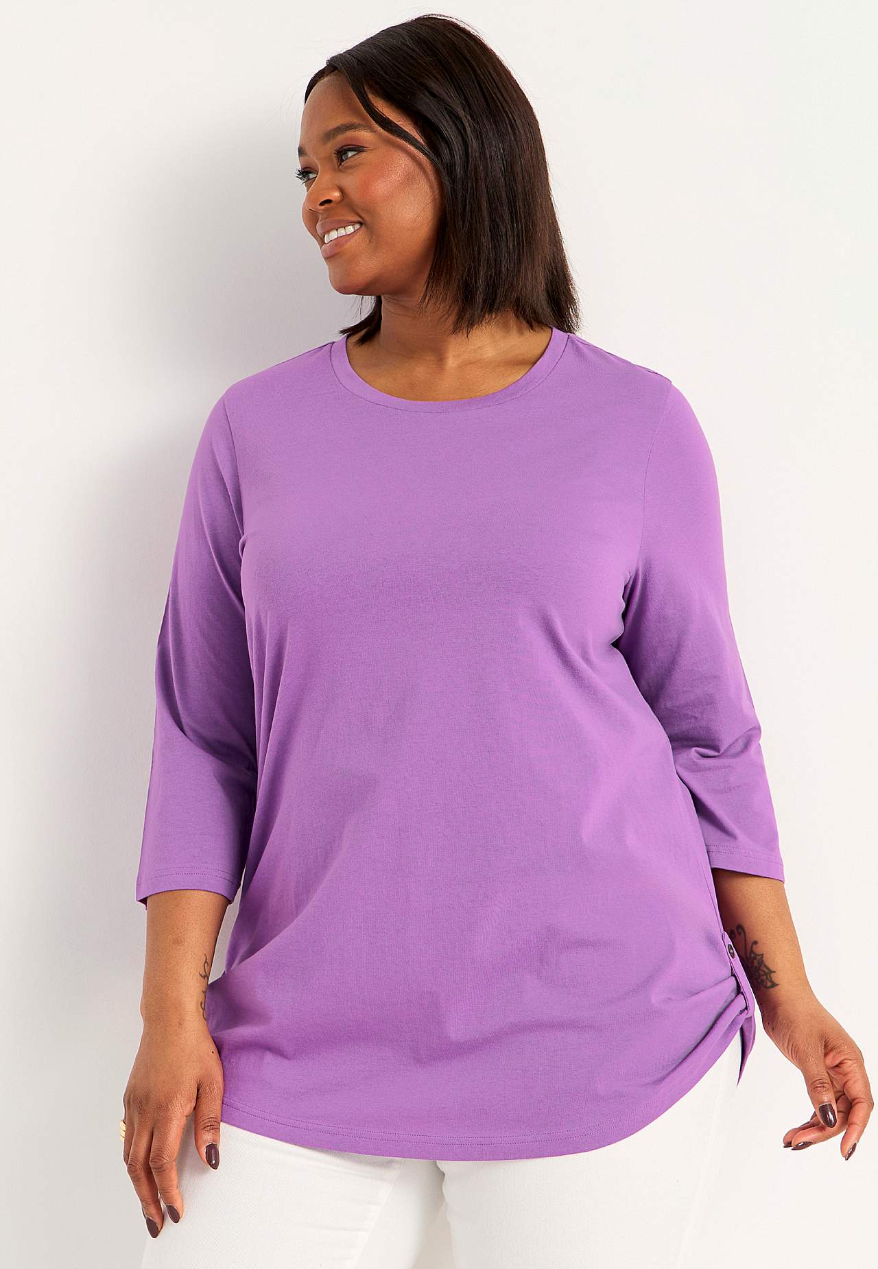 Jersey tuniq with 3/4 sleeve 2-pack