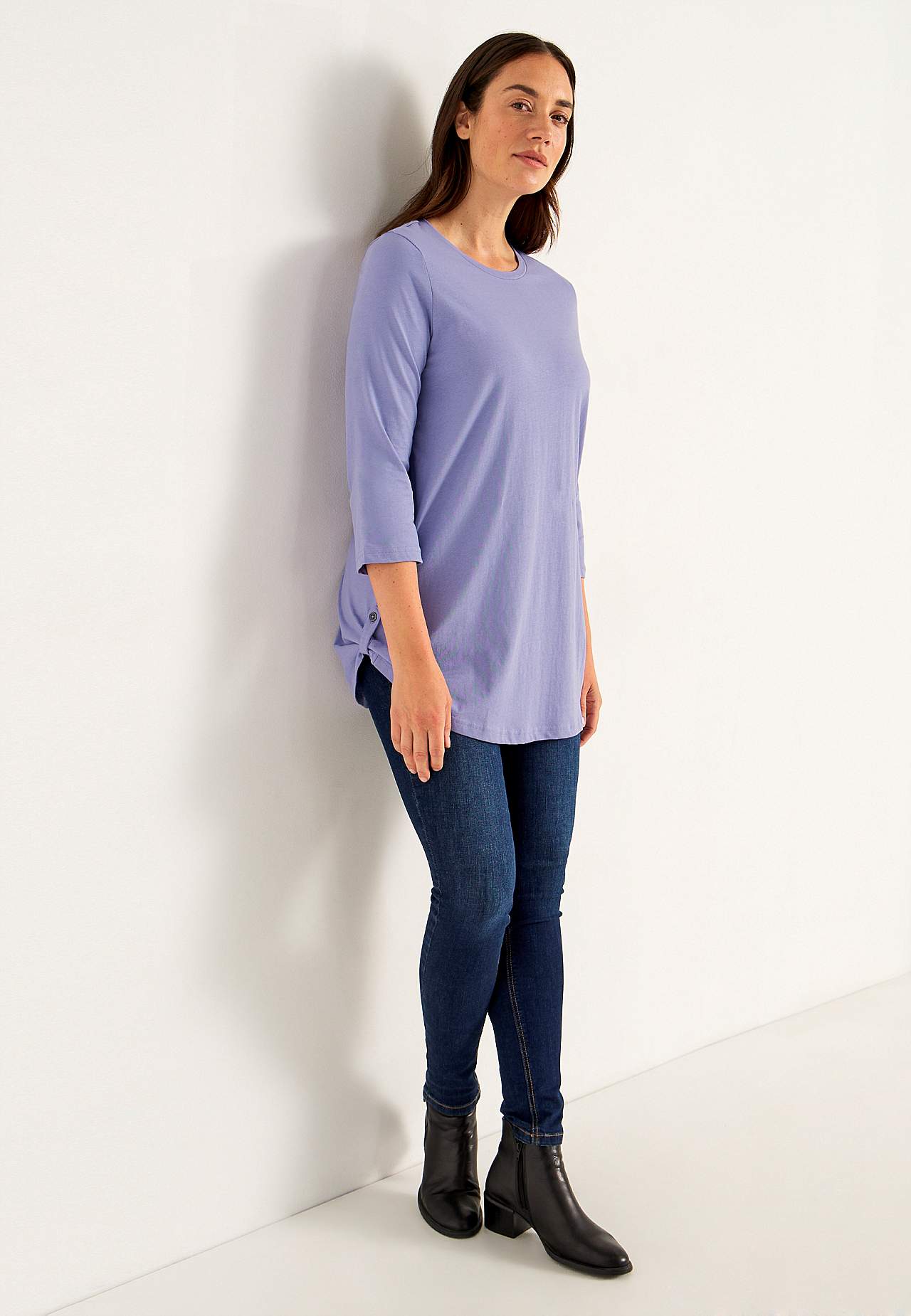 Jersey tuniq with 3/4 sleeve 2-pack