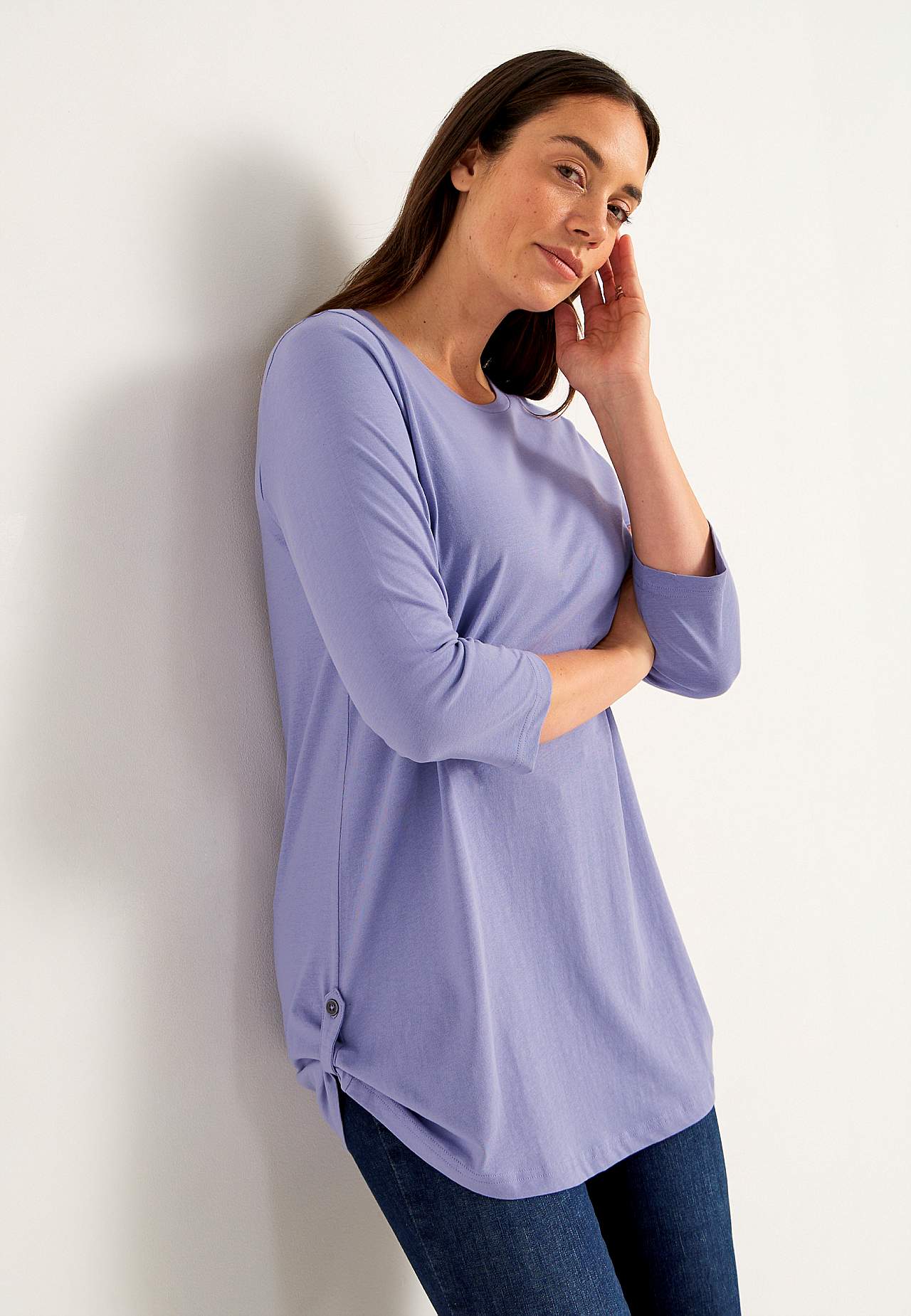 Jersey tuniq with 3/4 sleeve 2-pack