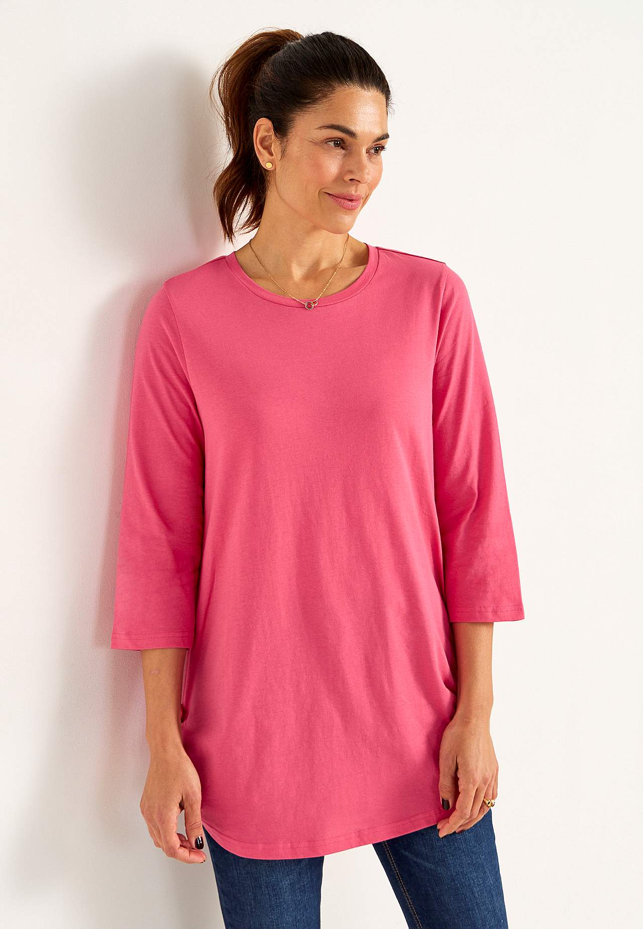 Jersey tuniq with 3/4 sleeve 2-pack