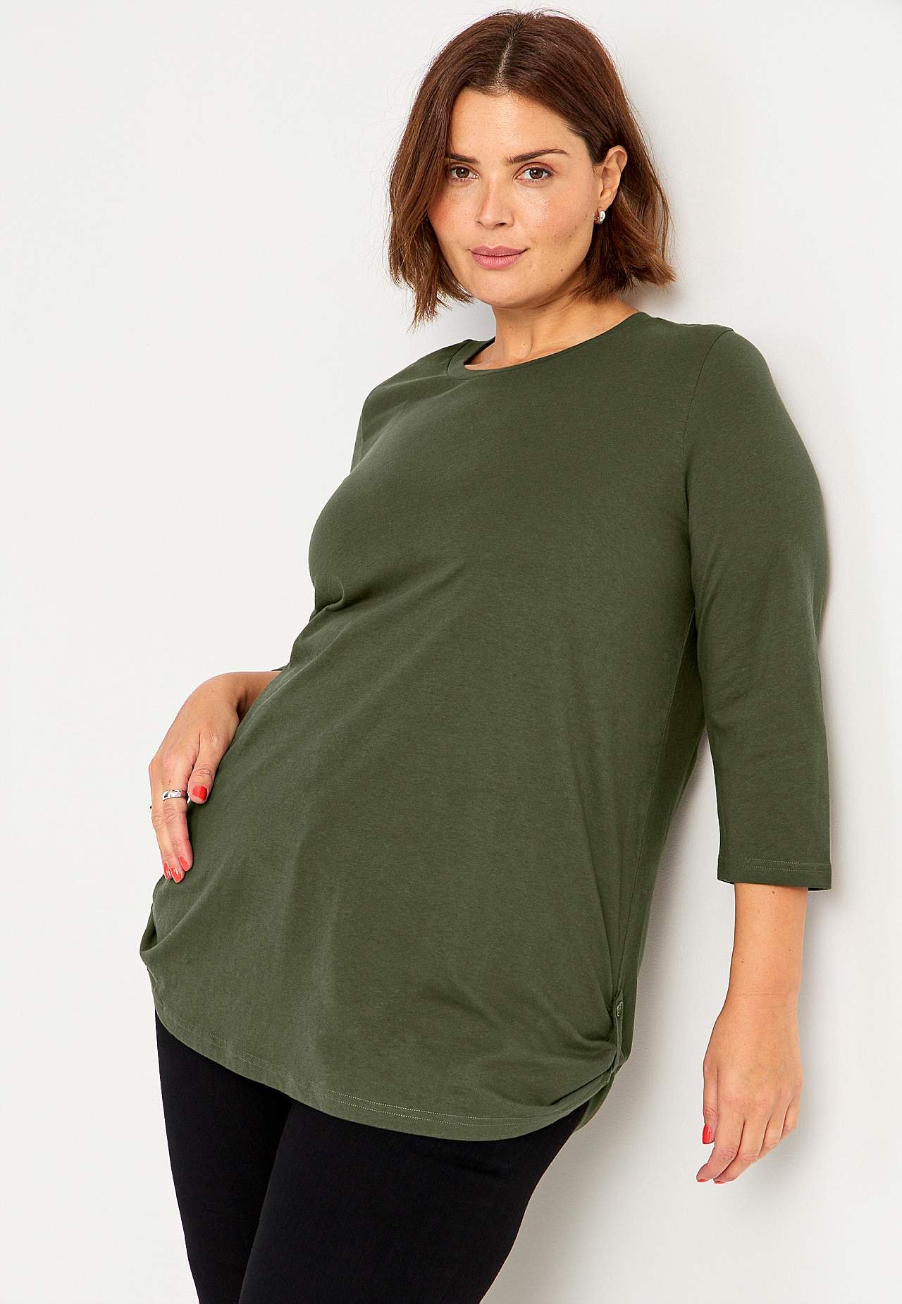 Jersey tuniq with 3/4 sleeve 2-pack