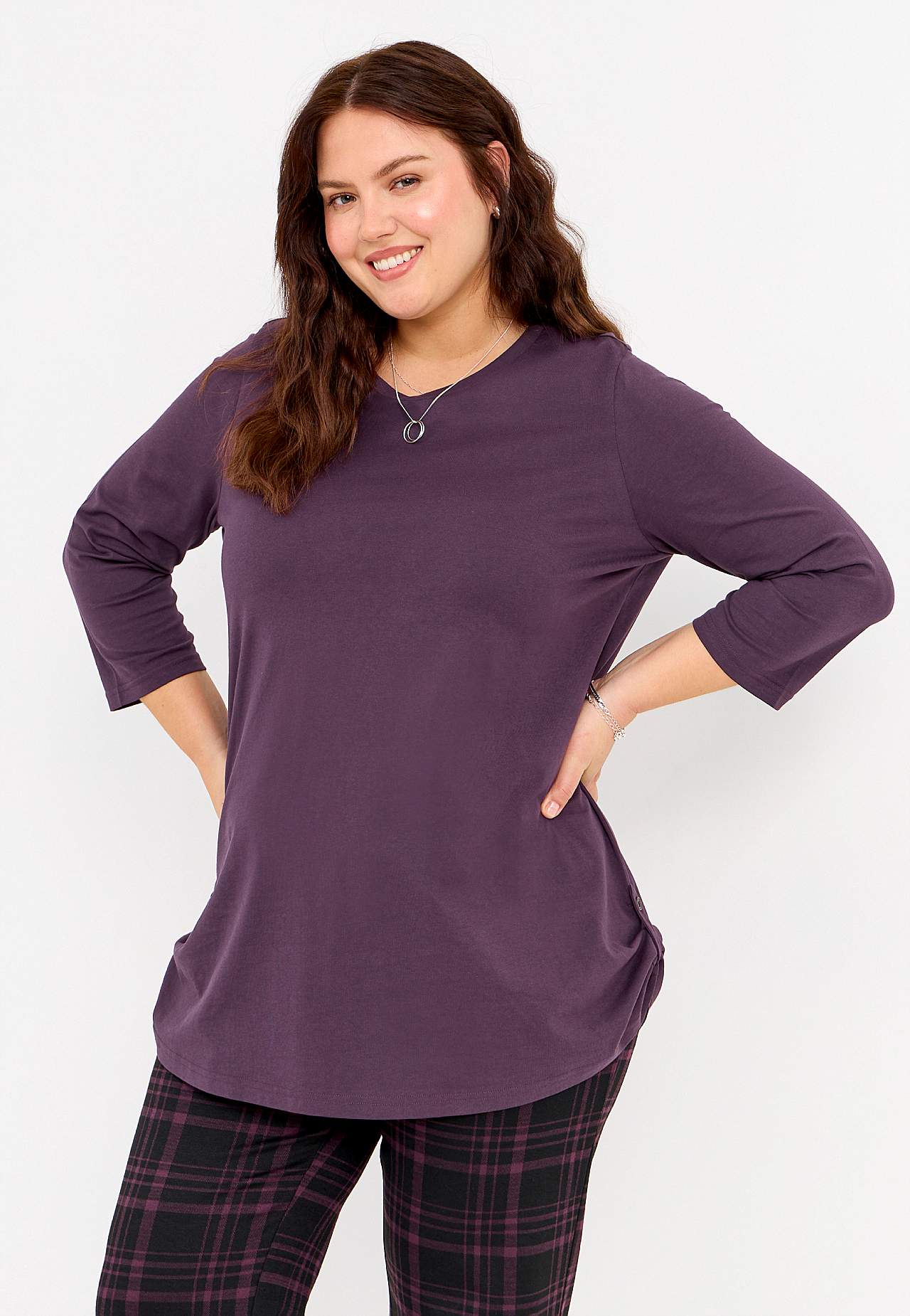 Jersey tuniq with 3/4 sleeve 2-pack
