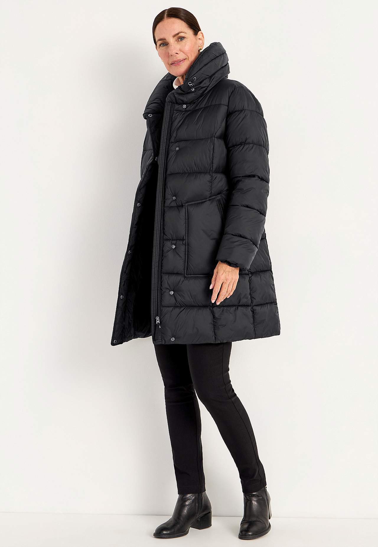 Jacket with soft down feel