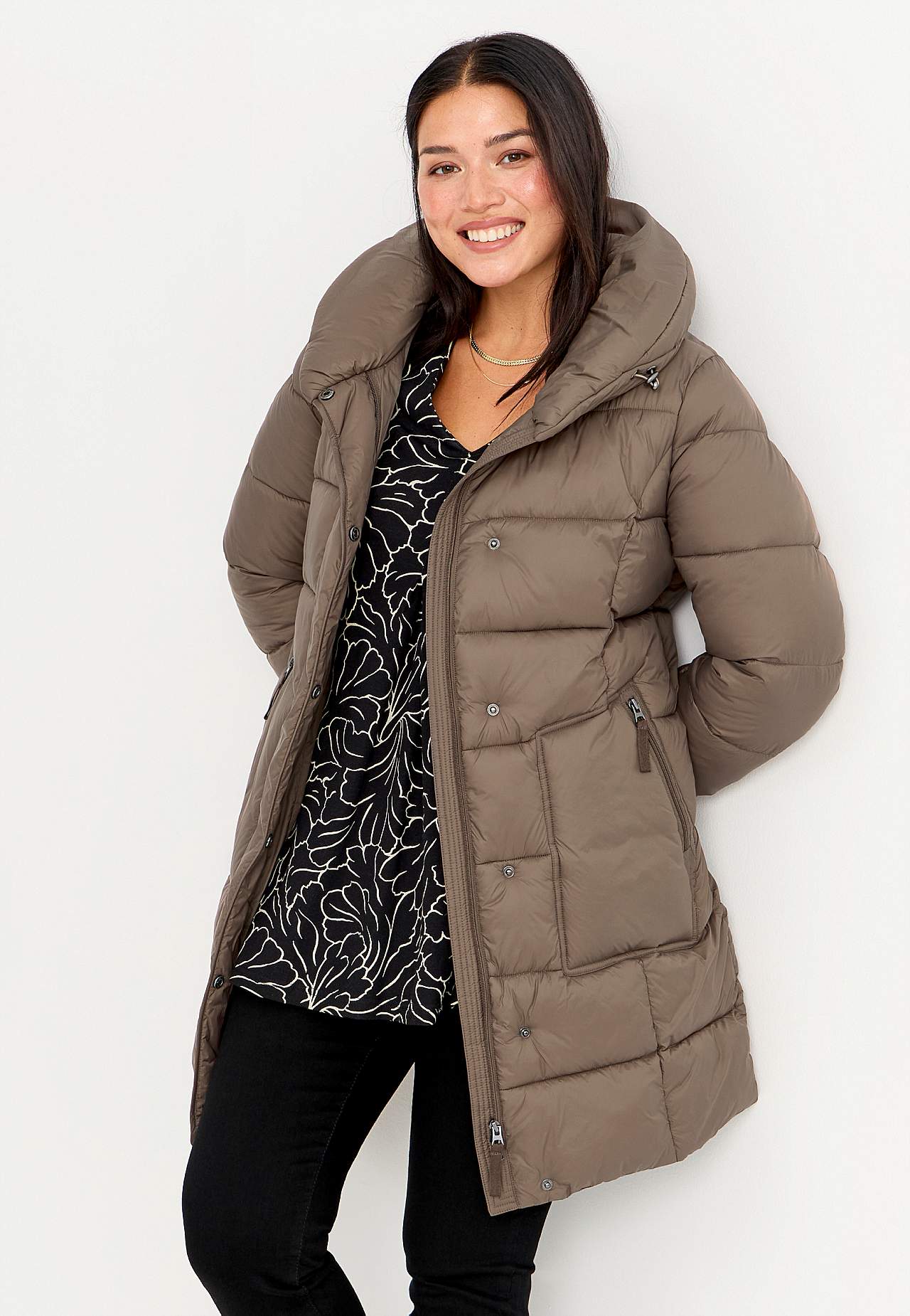 Jacket with soft down feel