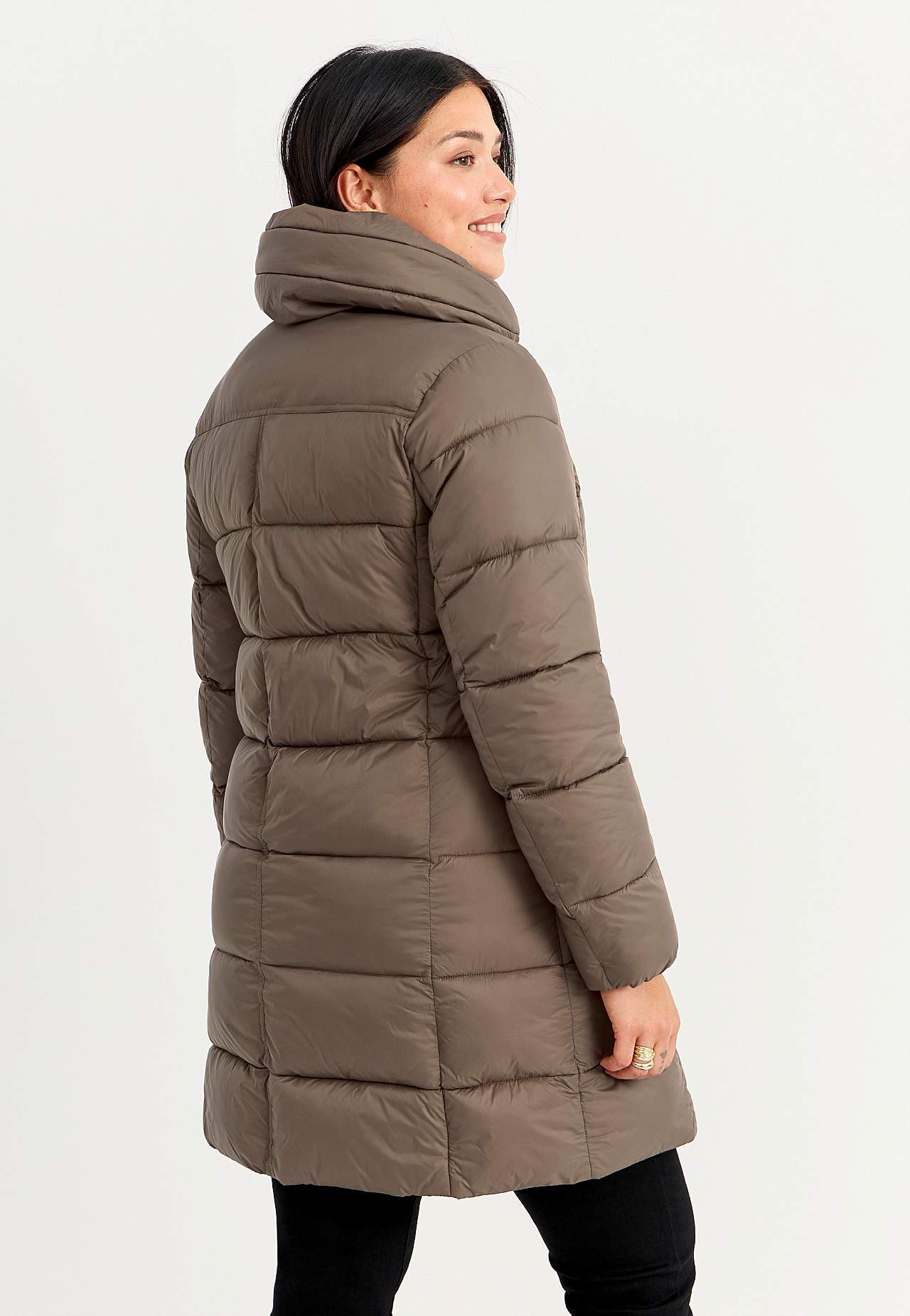 Jacket with soft down feel
