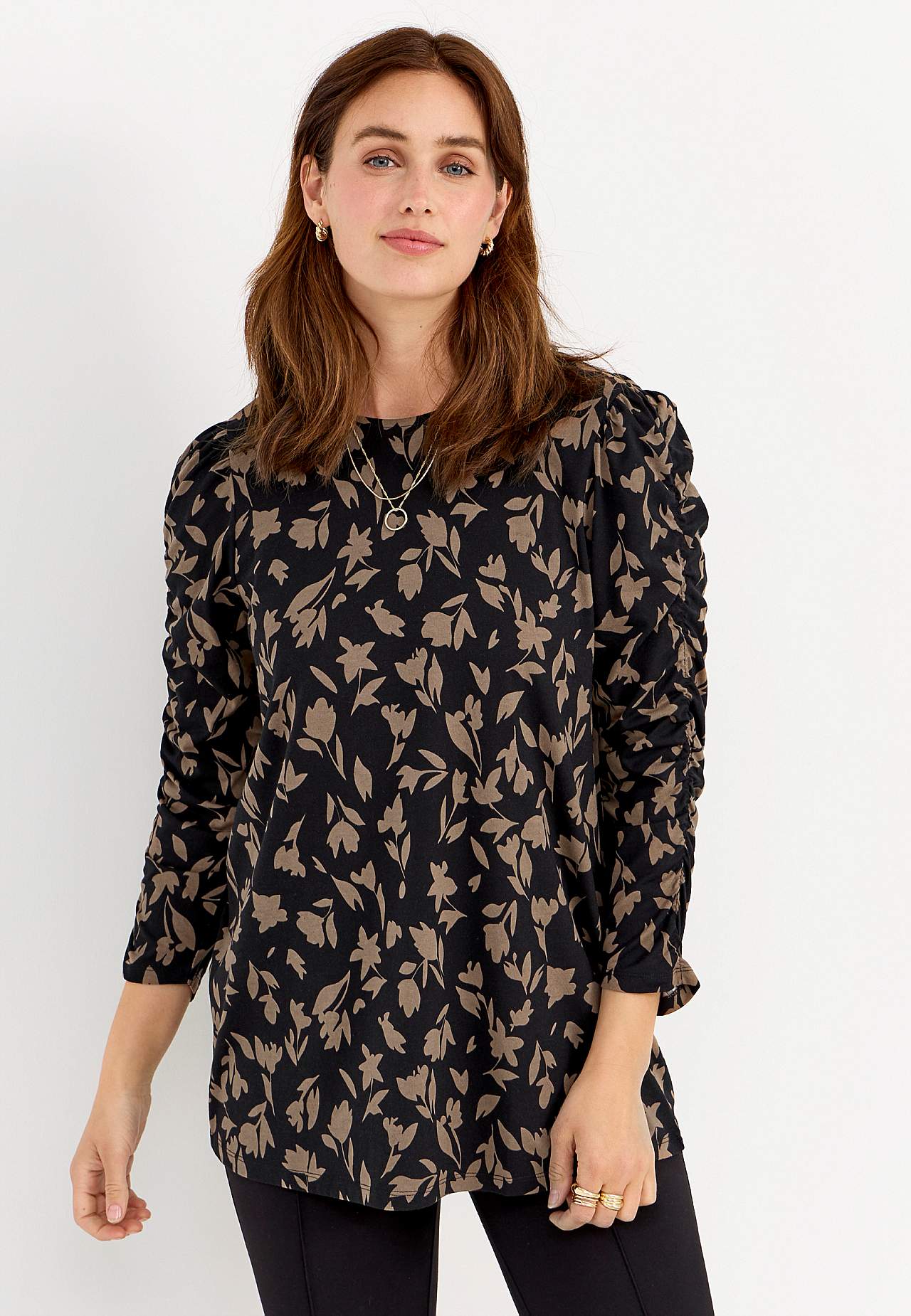 Patterned jersey tuniq
