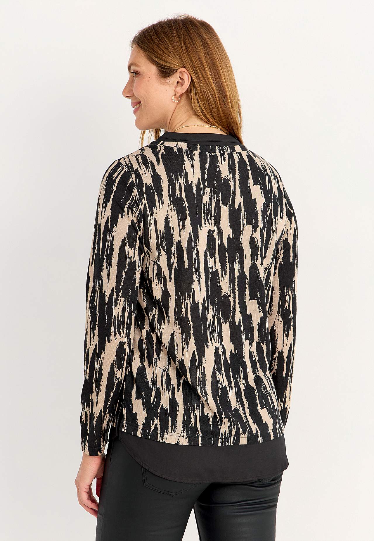 Patterned, 2 in 1 jersey top