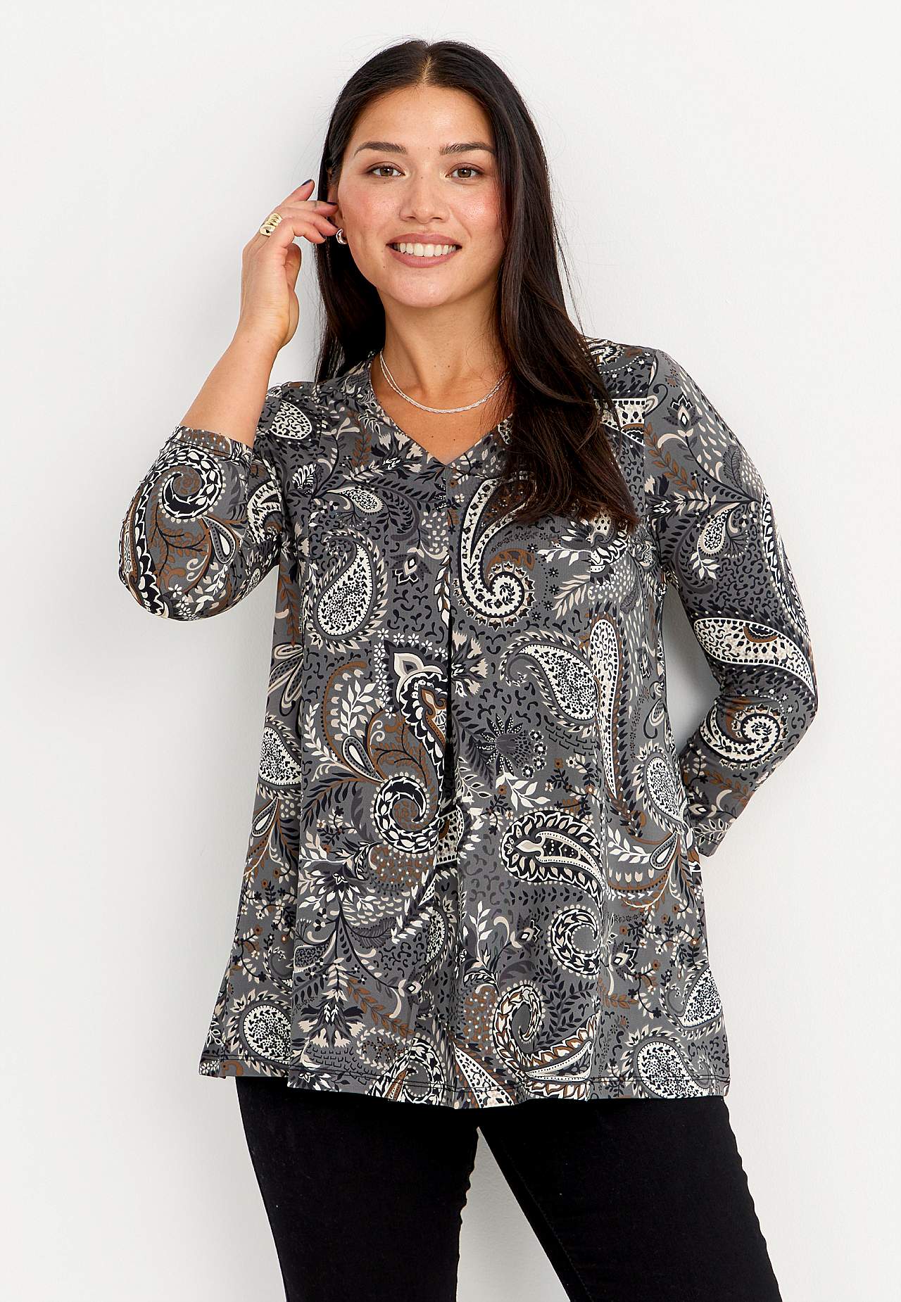 Patterned jersey tuniq
