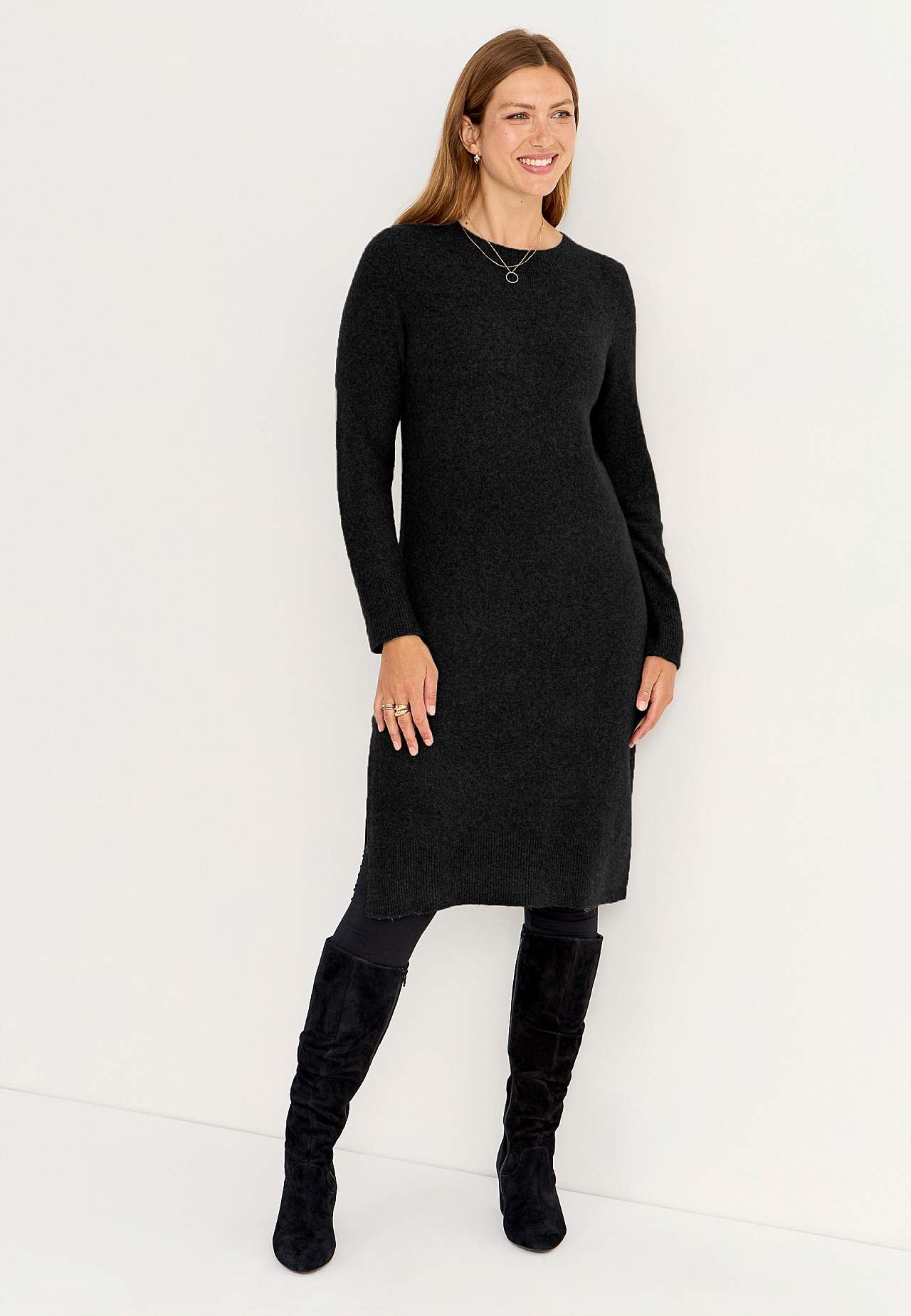 Knitted, soft dress