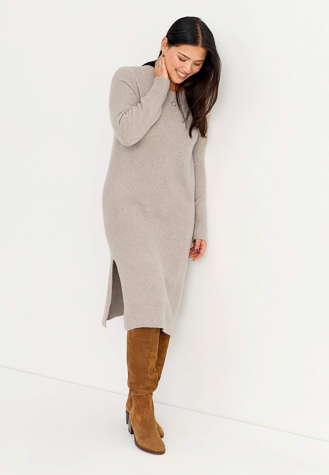 Knitted, soft dress