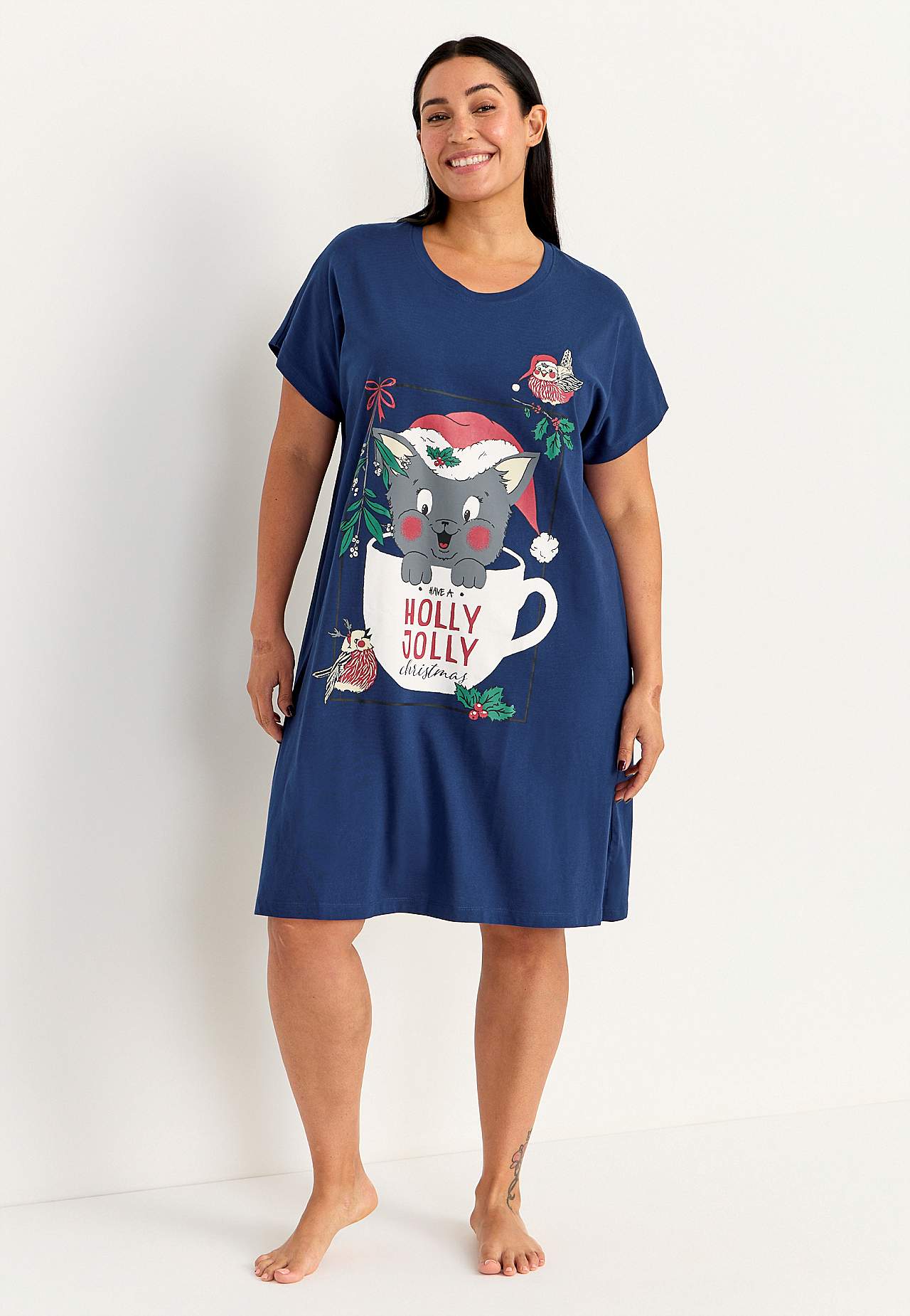 Nightdress with Christmas motif Petra
