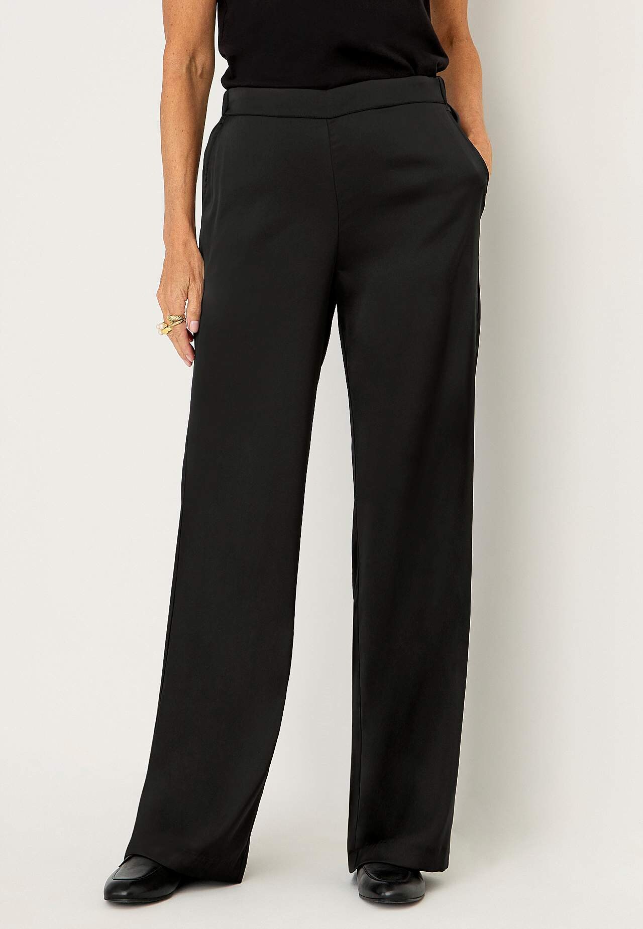 Party trousers with wide legs