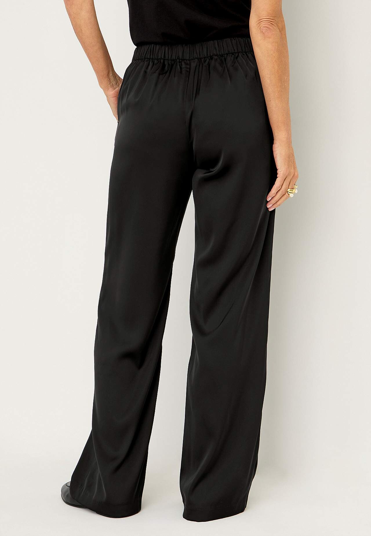 Party trousers with wide legs