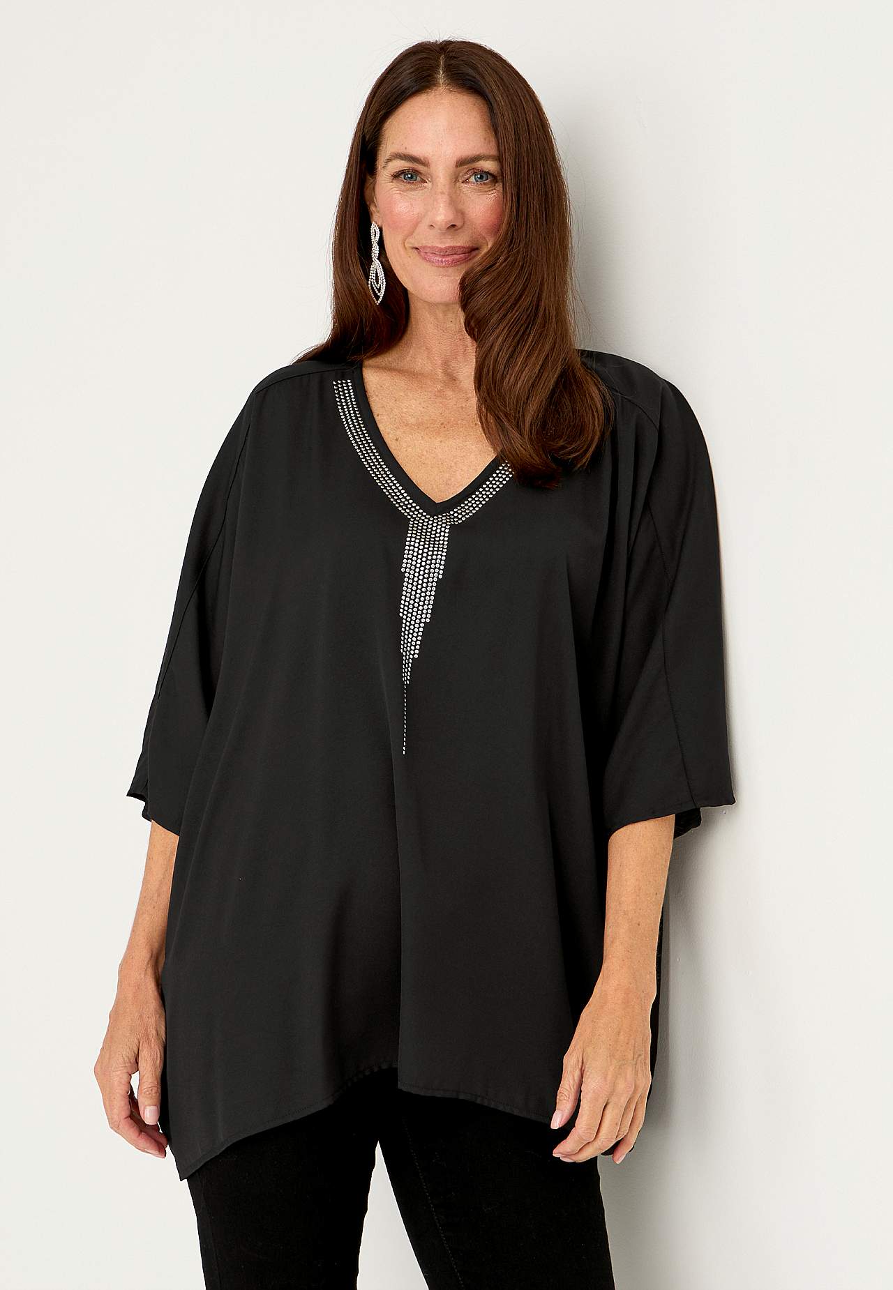 Party blouse with studded details