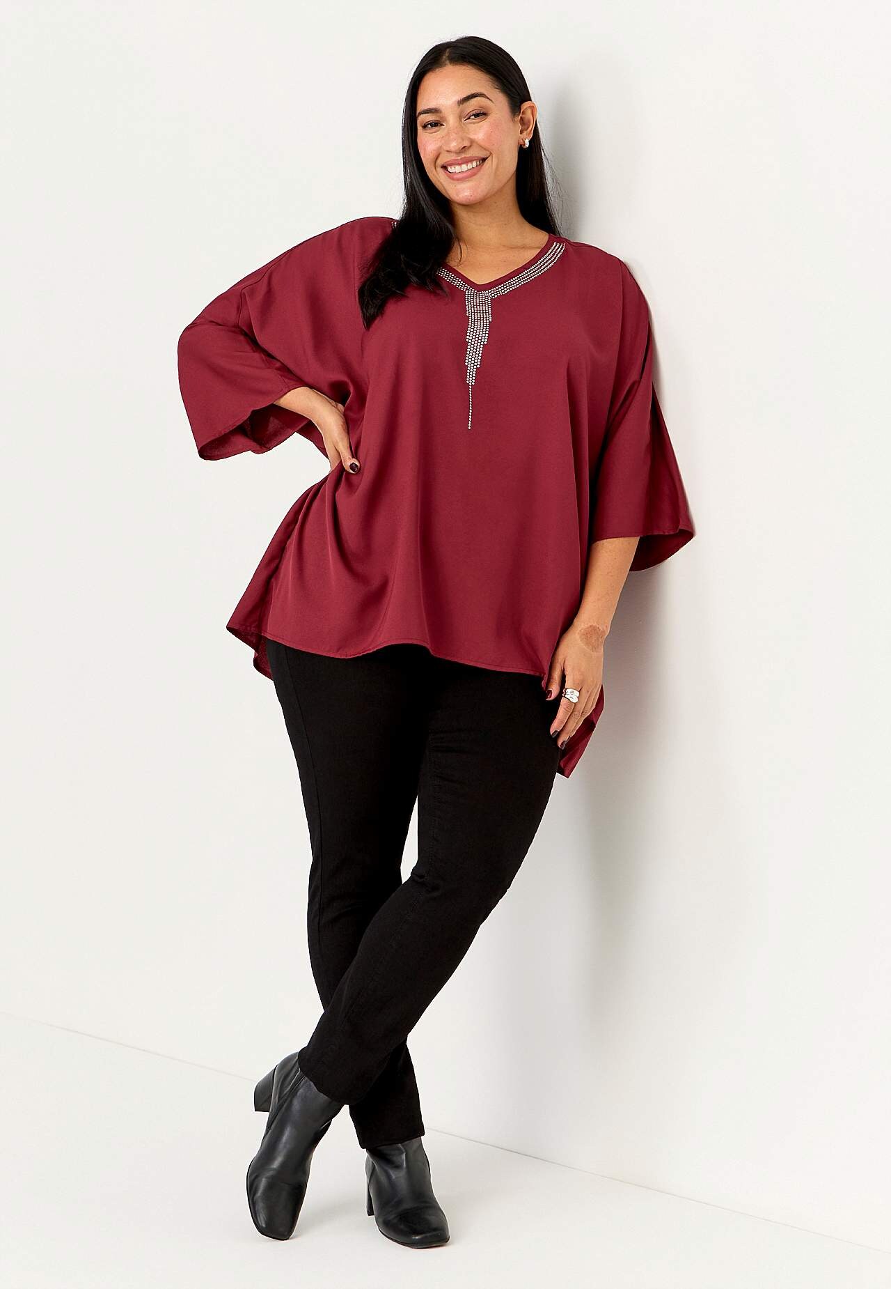 Party blouse with studded details