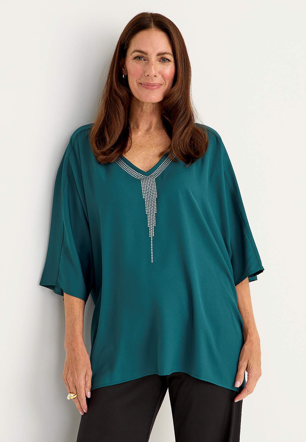 Party blouse with studded details