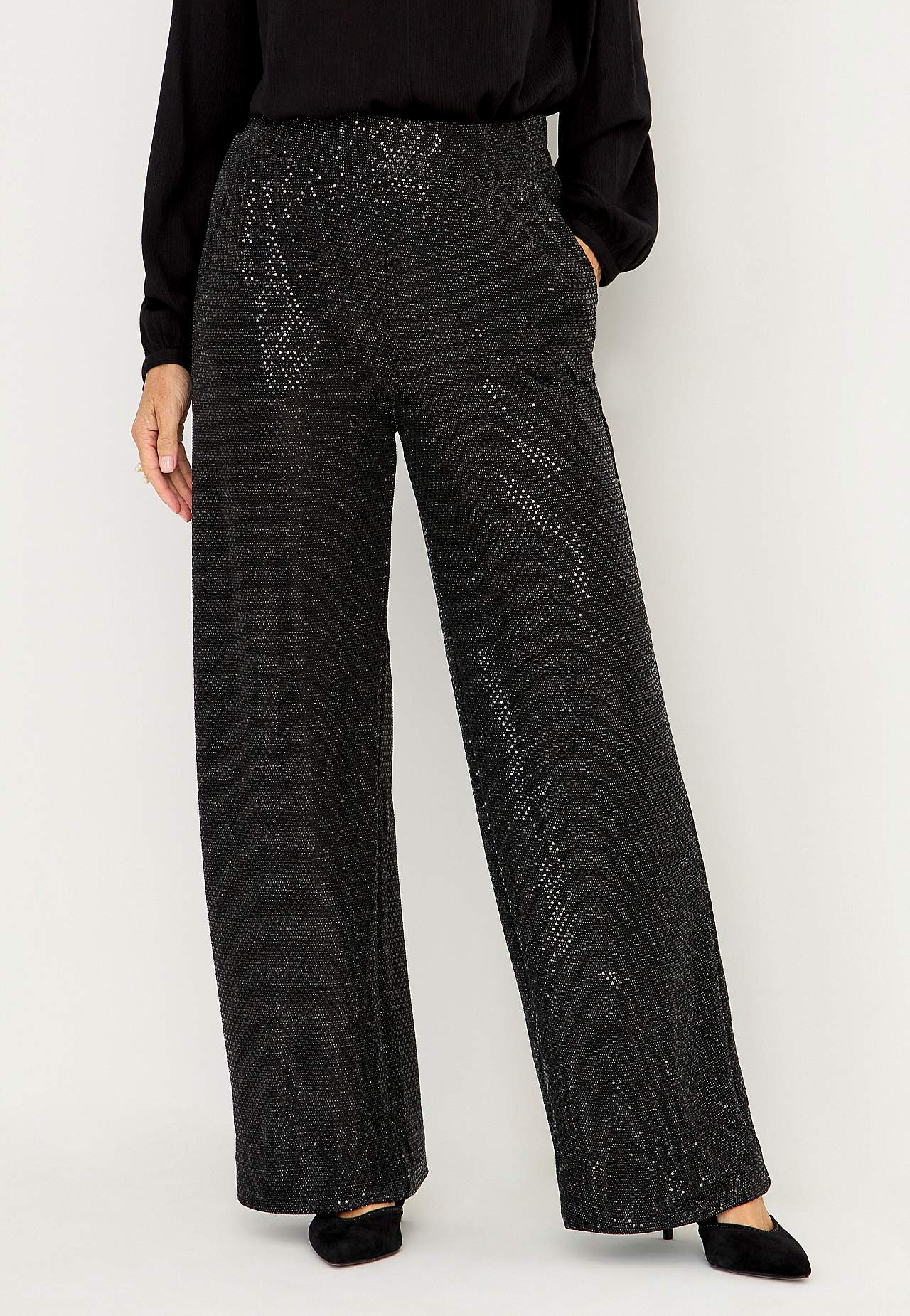 Party trousers with paillettes