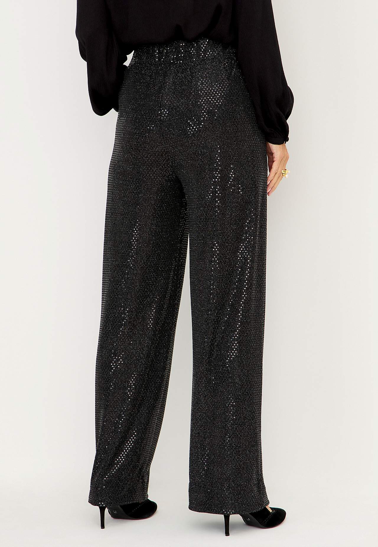Party trousers with paillettes