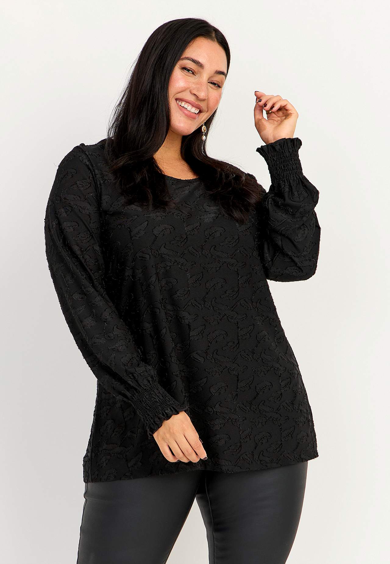 Jacquard patterned jersey tuniq