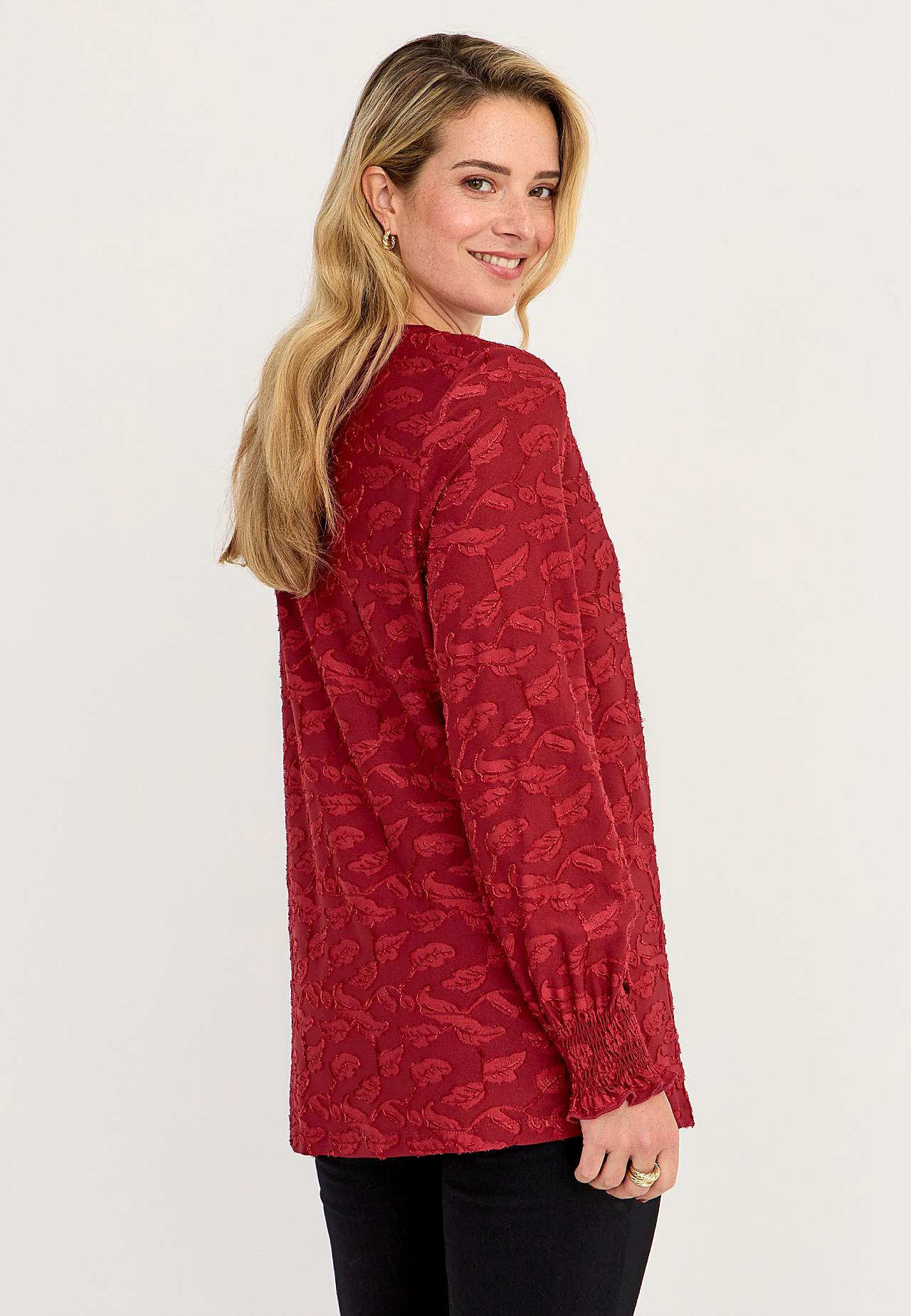 Jacquard patterned jersey tuniq