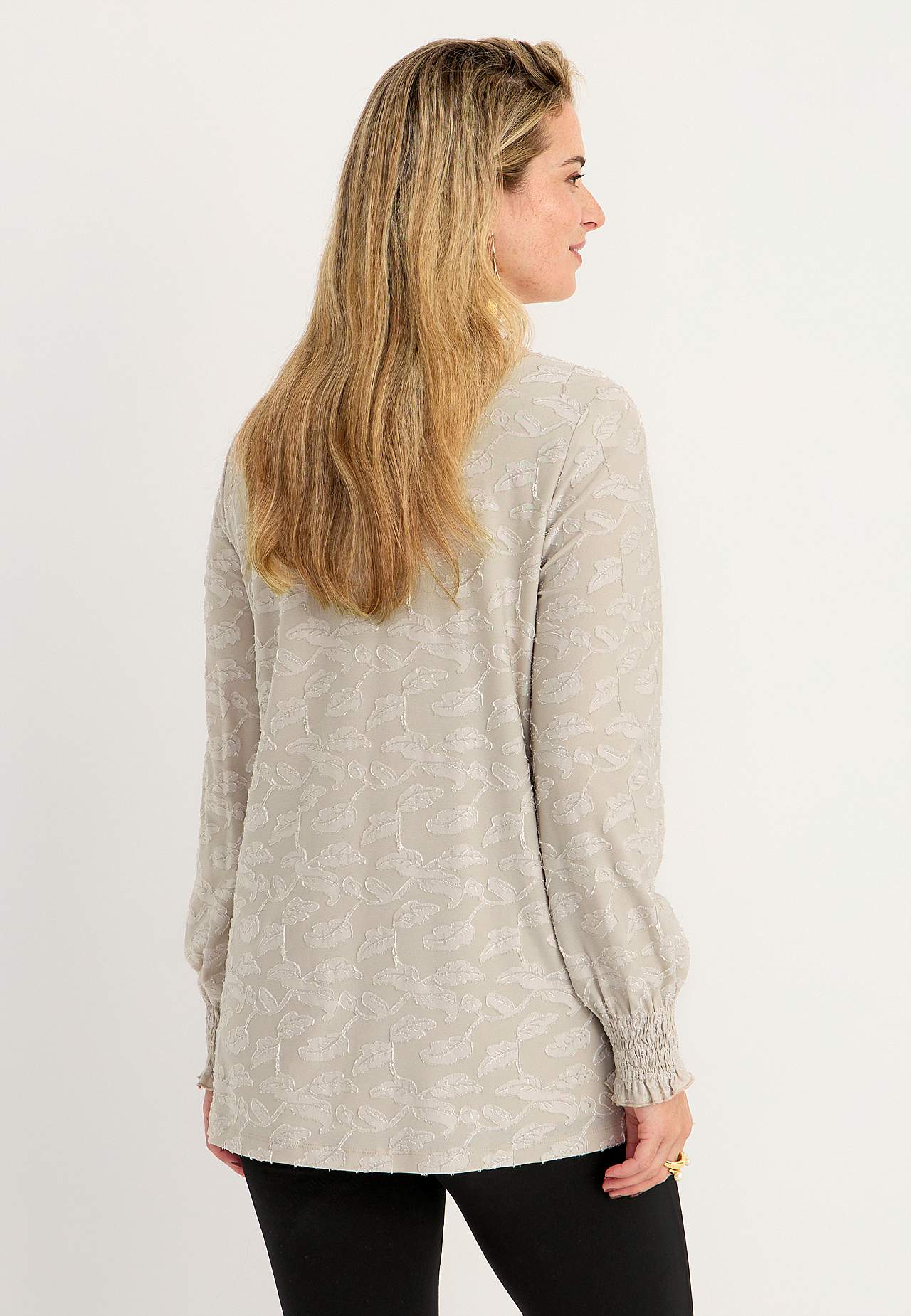 Jacquard patterned jersey tuniq