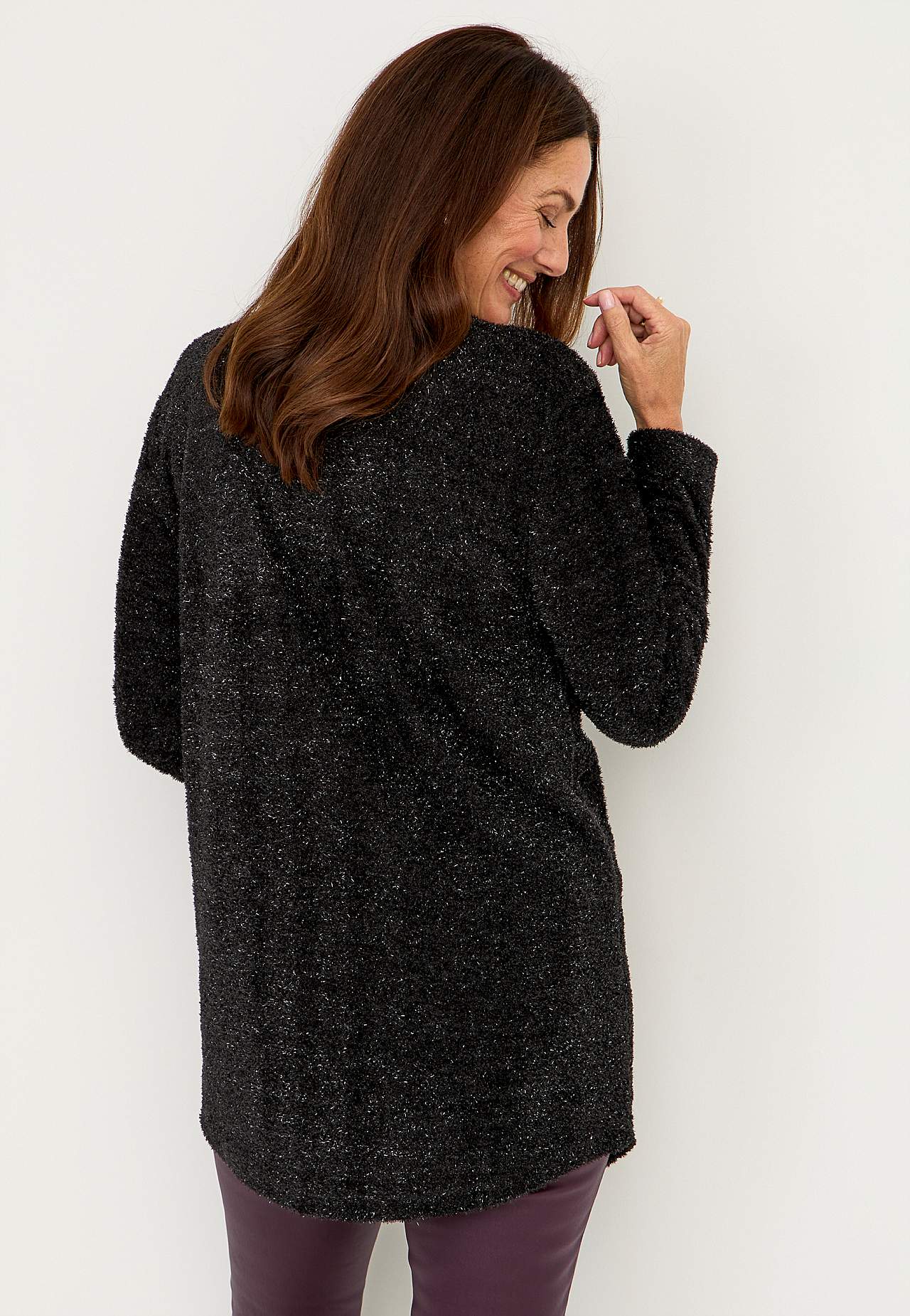 Glittery, knitted sweater