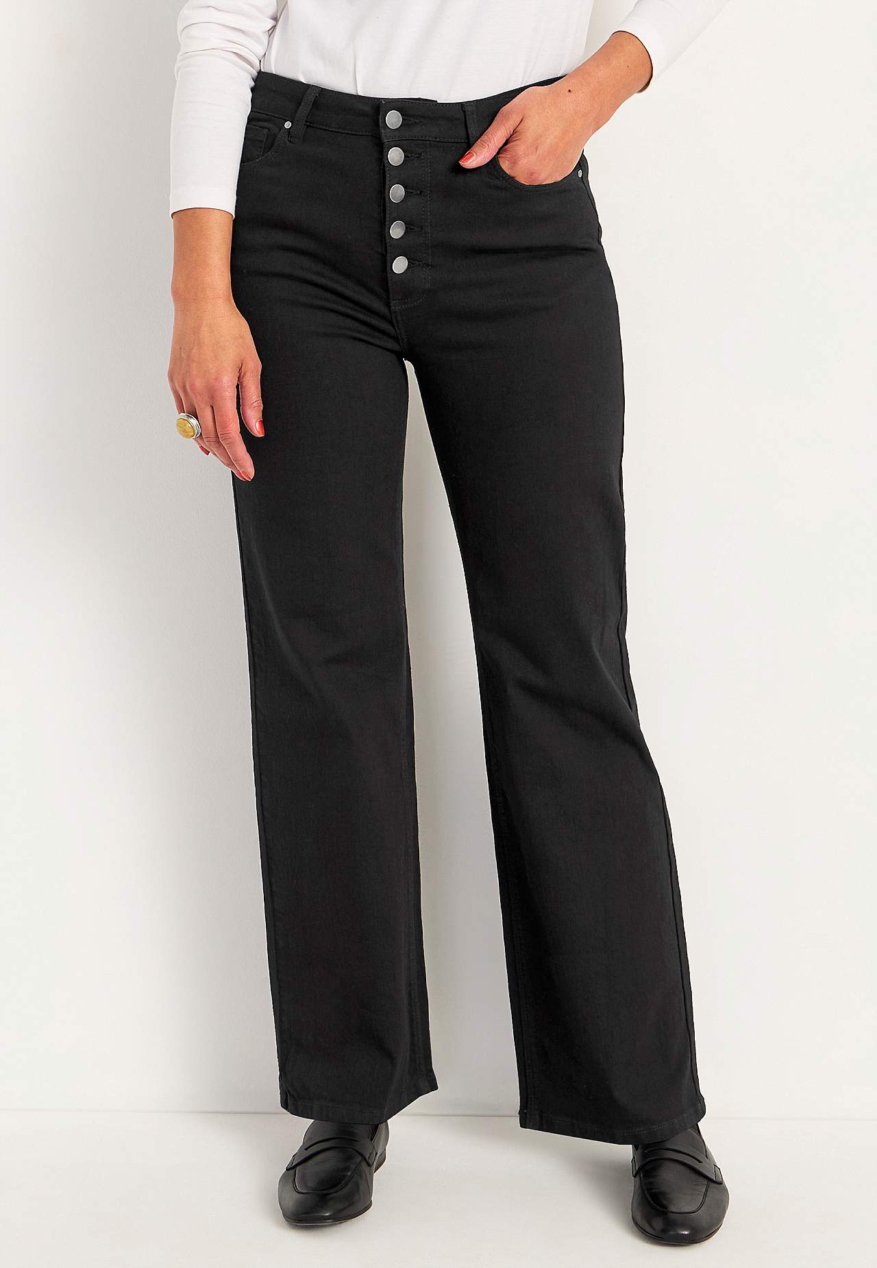 Stretch jeans with high waist
