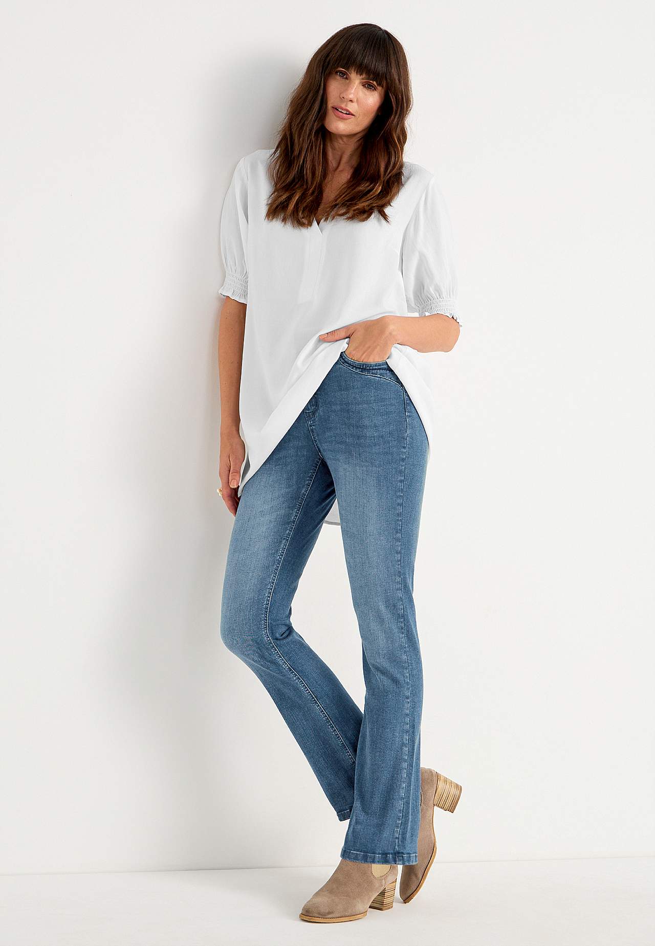 Stretch jeans with bootcut Anja