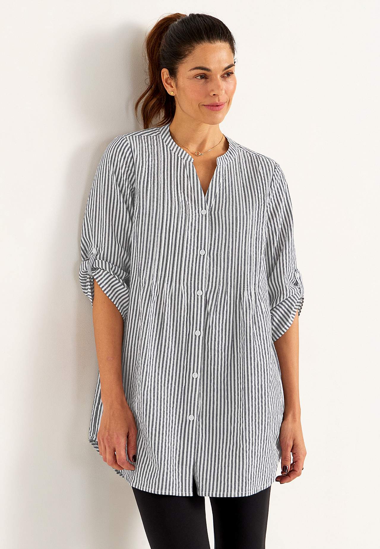 Tunic in seersucker