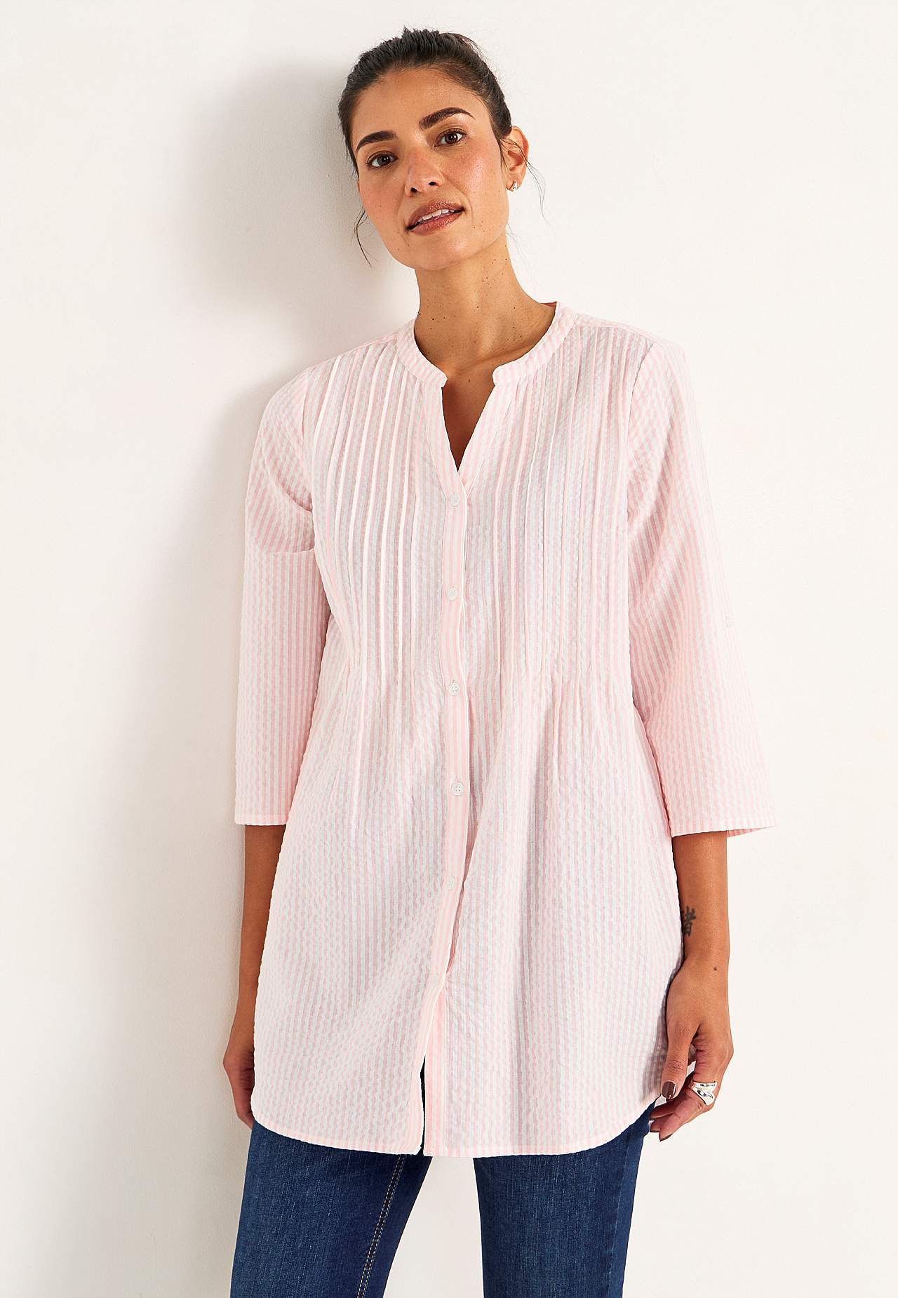 Tunic in seersucker