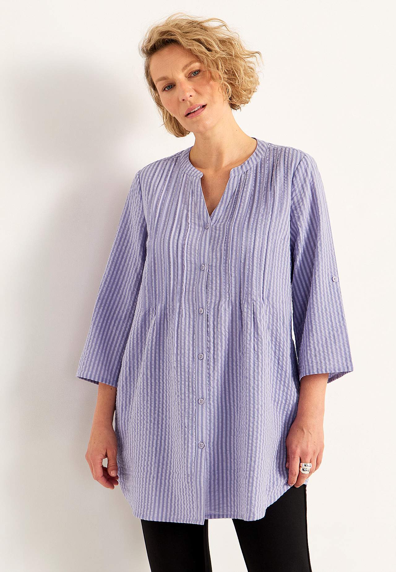 Tunic in seersucker