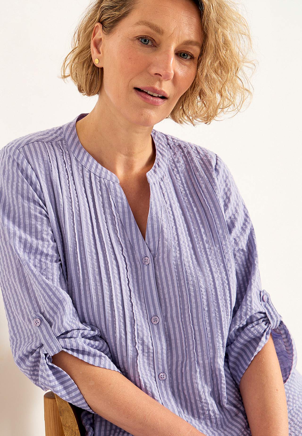 Tunic in seersucker