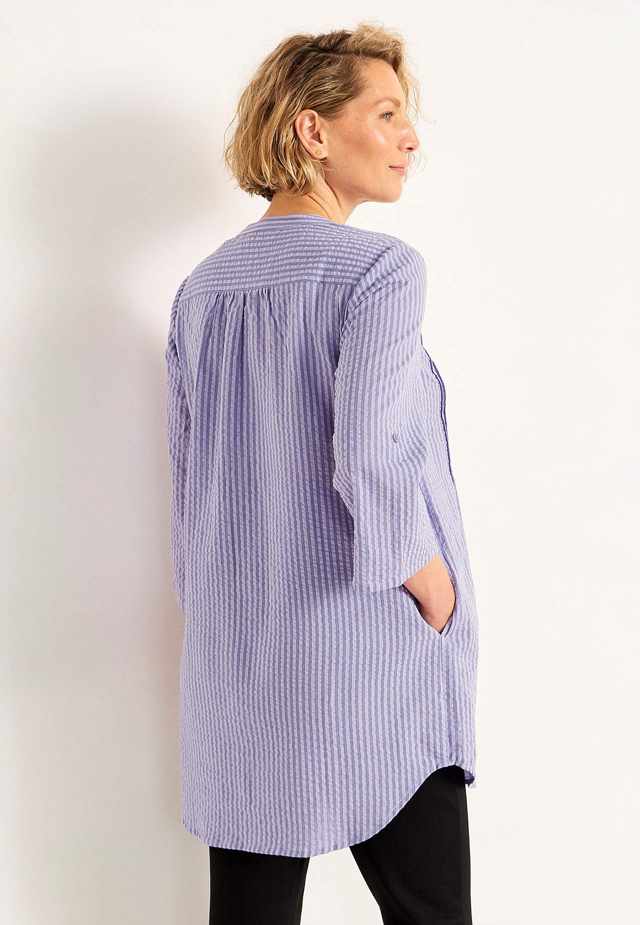 Tunic in seersucker