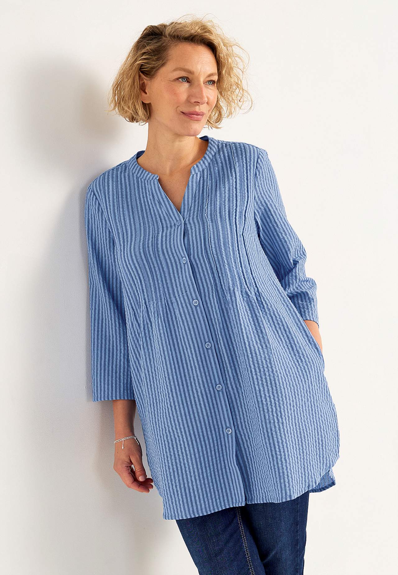 Tunic in seersucker