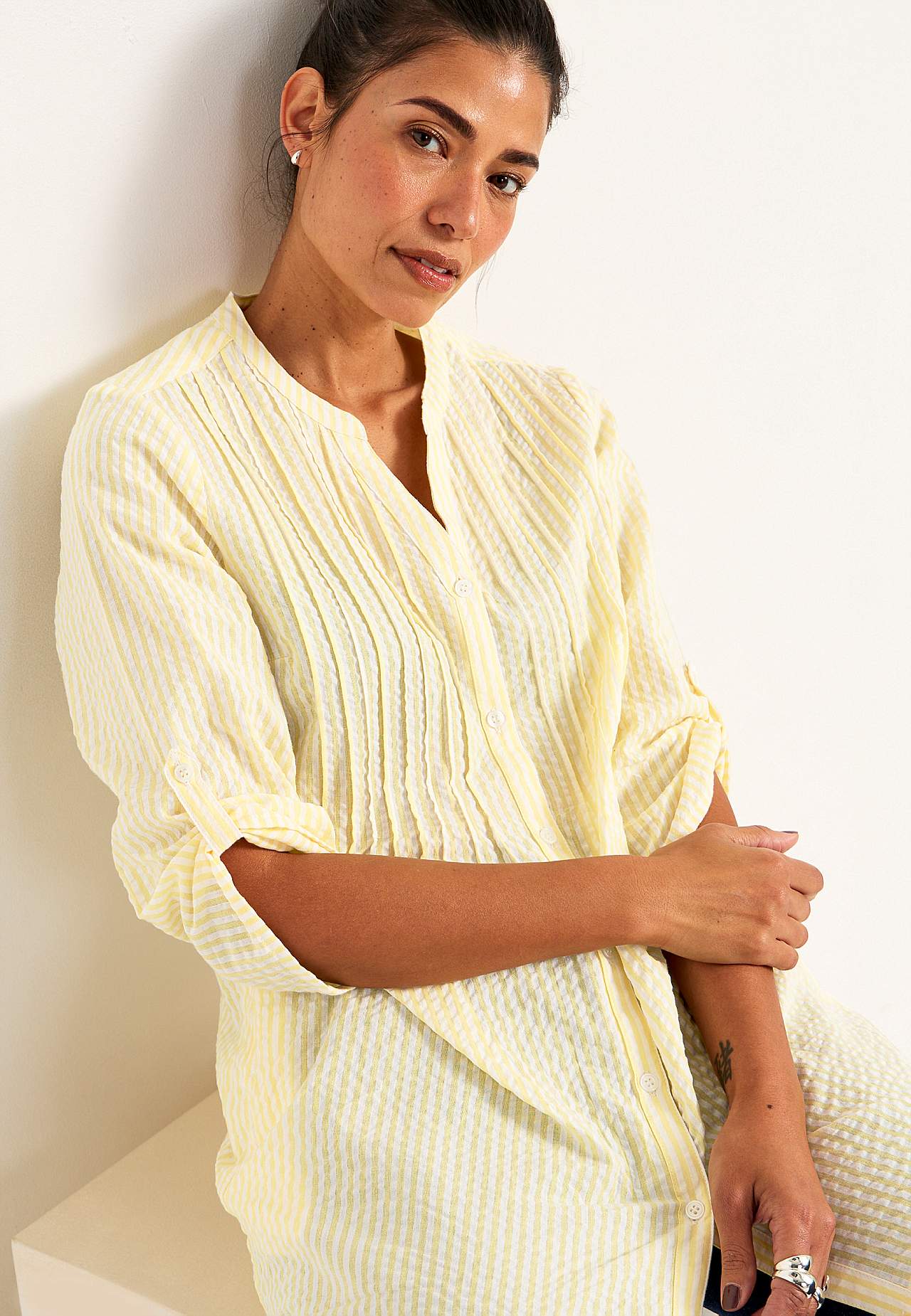 Tunic in seersucker