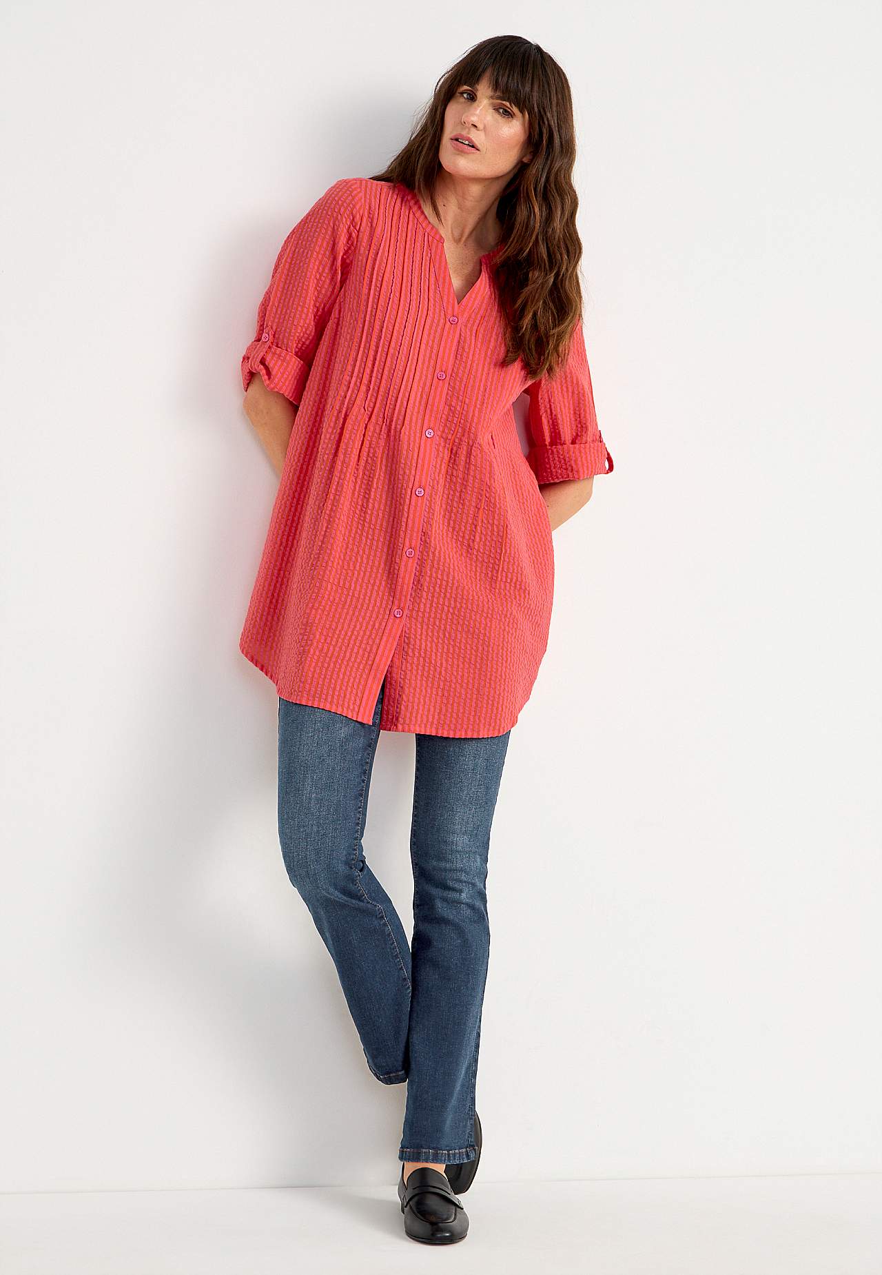 Tunic in seersucker