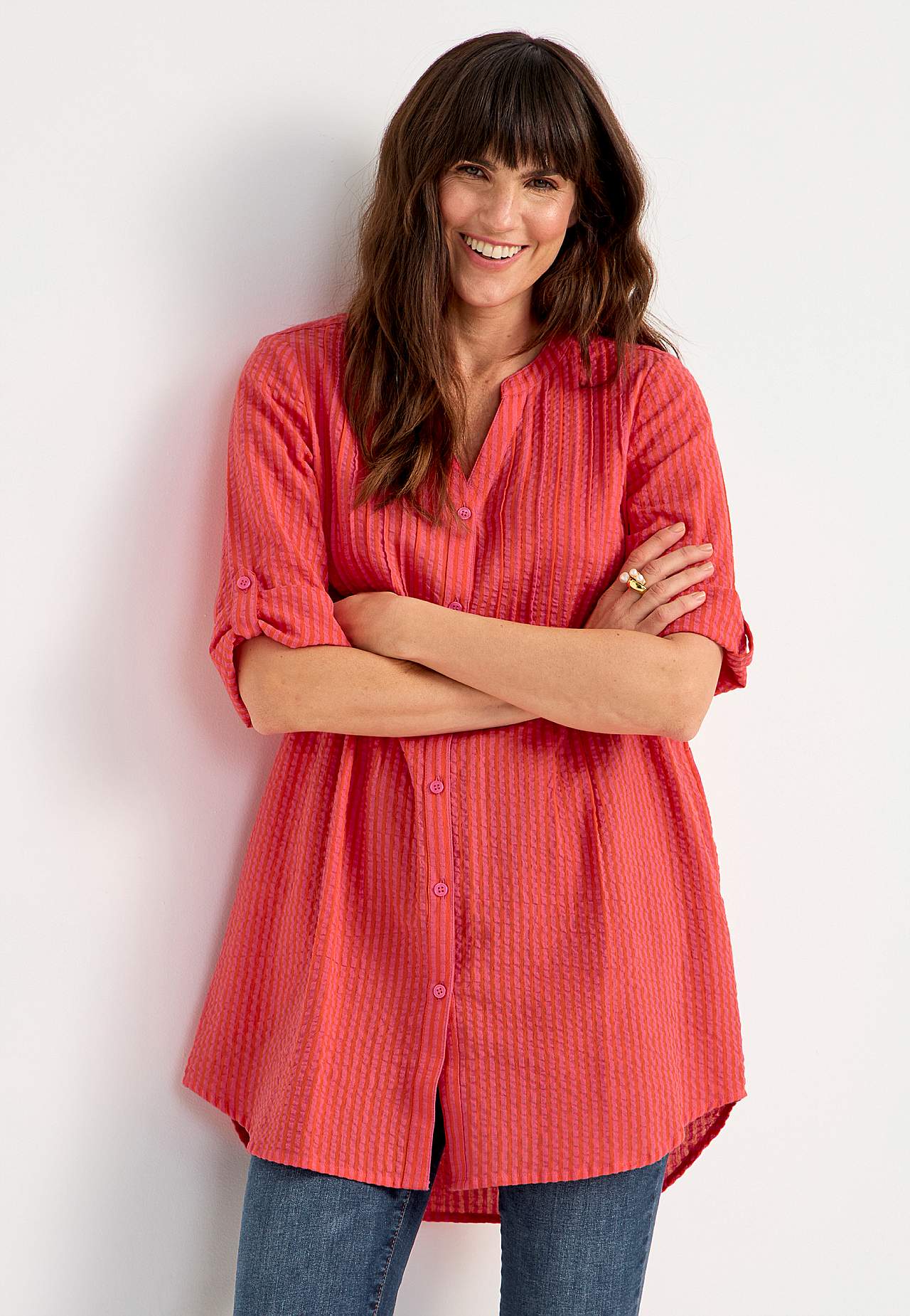 Tunic in seersucker