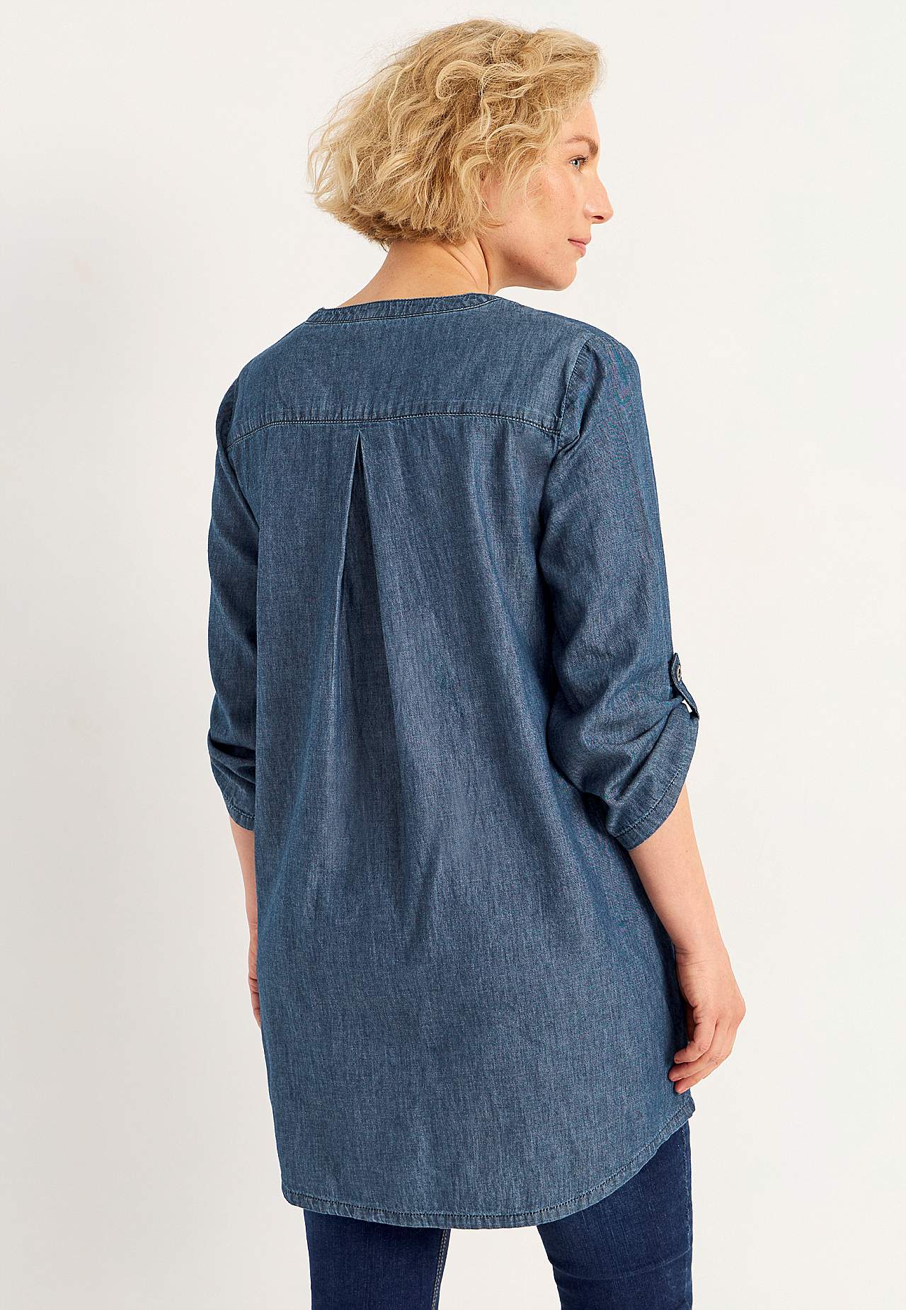 Denim tunic with pockets