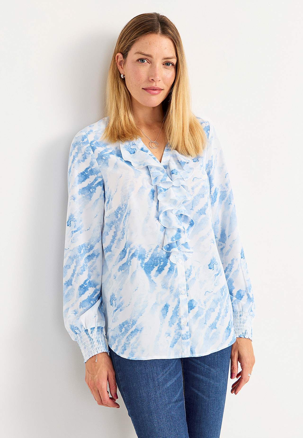 Blouse with ruffle Alva