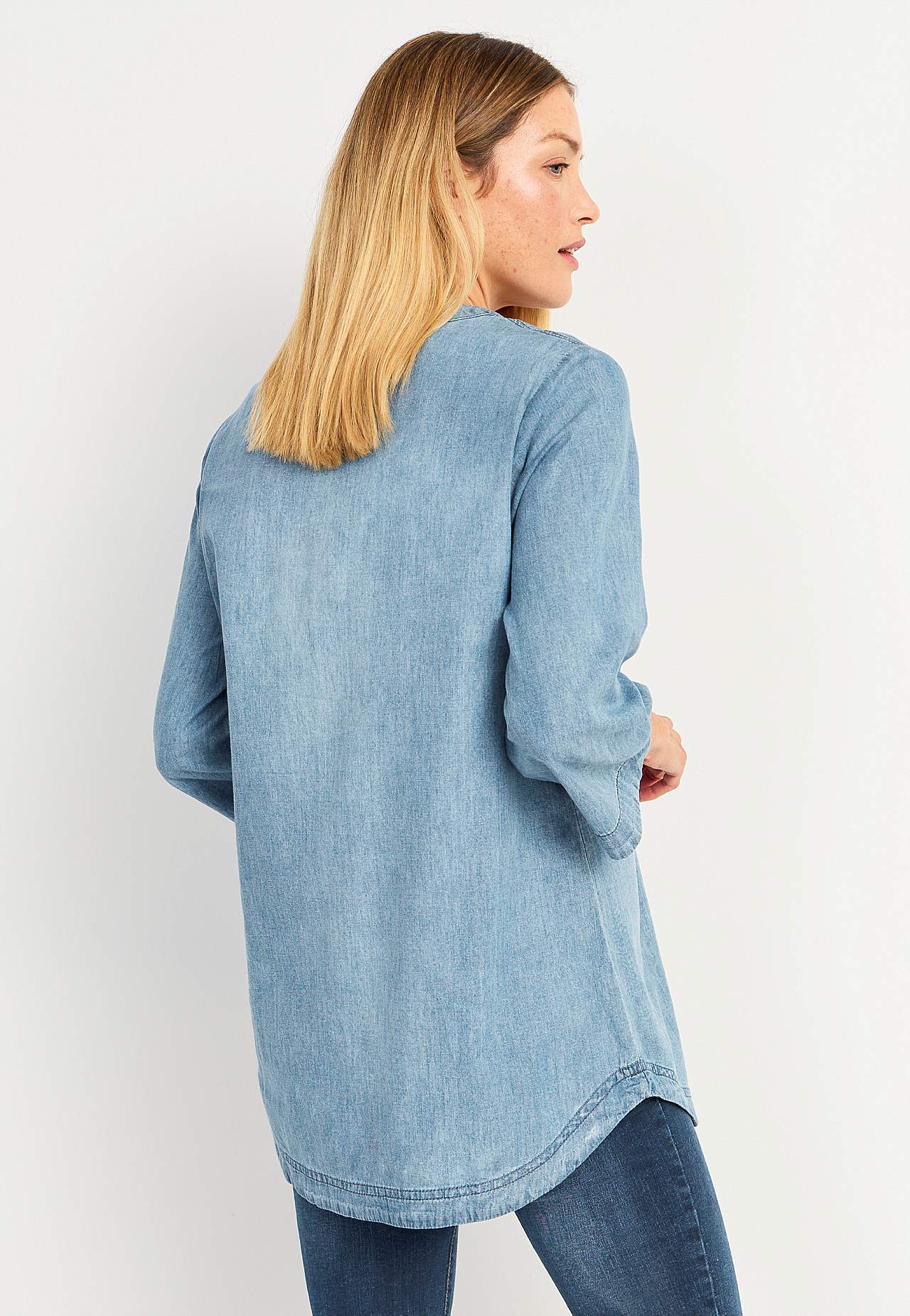 Denim tunic with lacing Ella