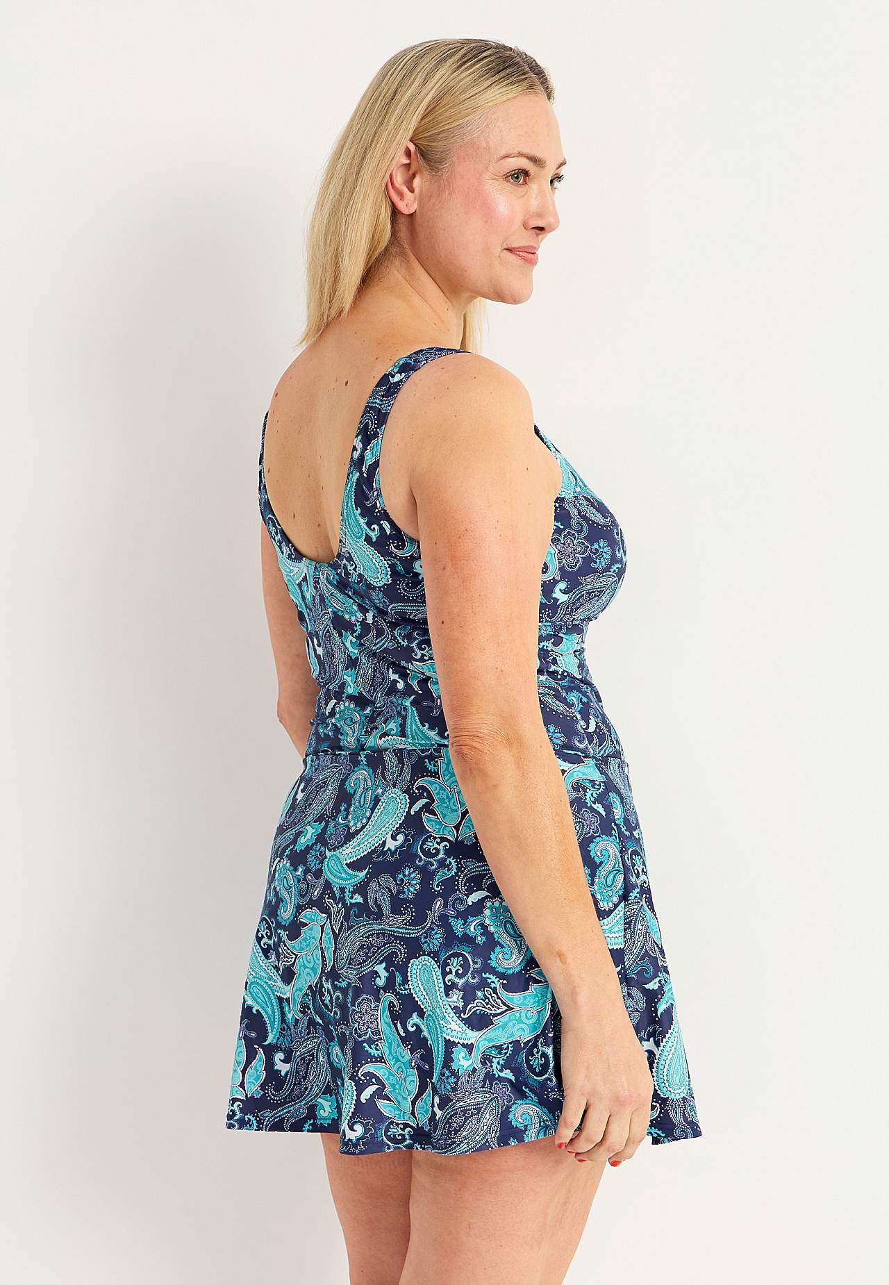 All-over patterned swimsuit dress