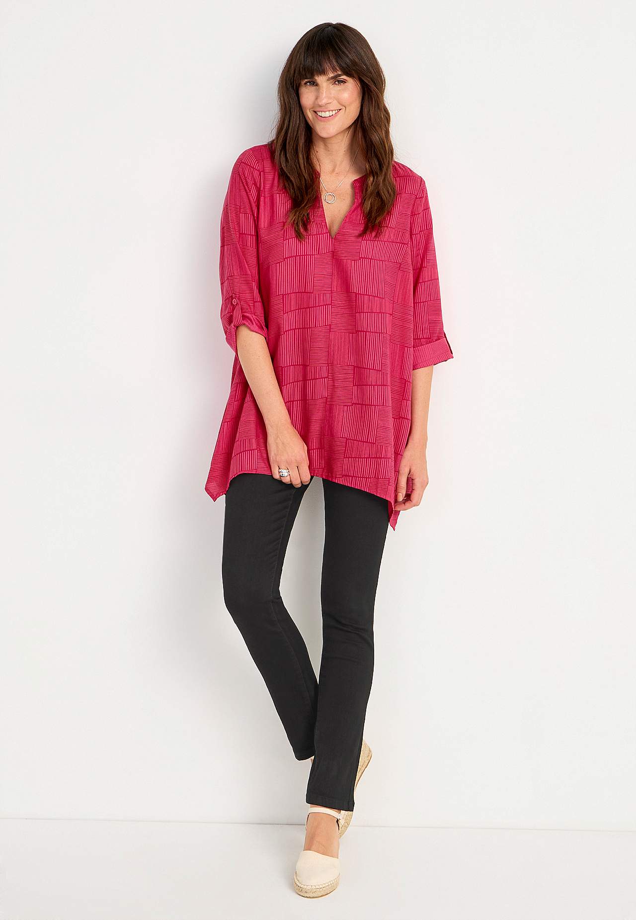 Tunic with V-neck
