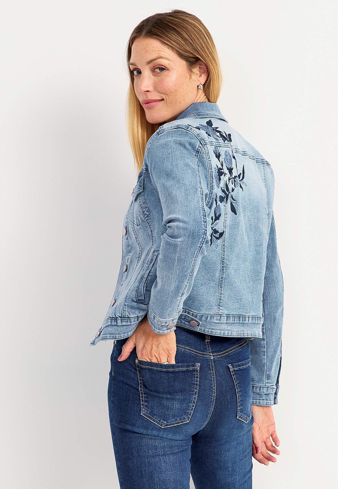 Denim jacket with embroidery Emmy