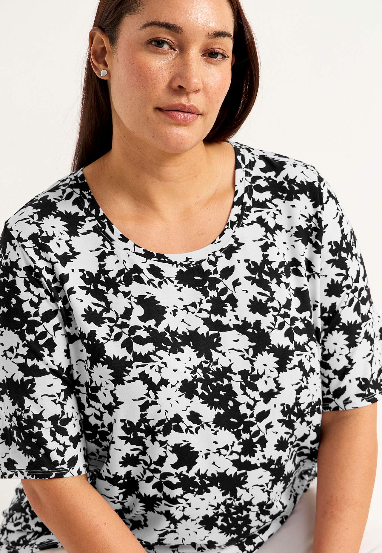 Jersey top with short sleeve