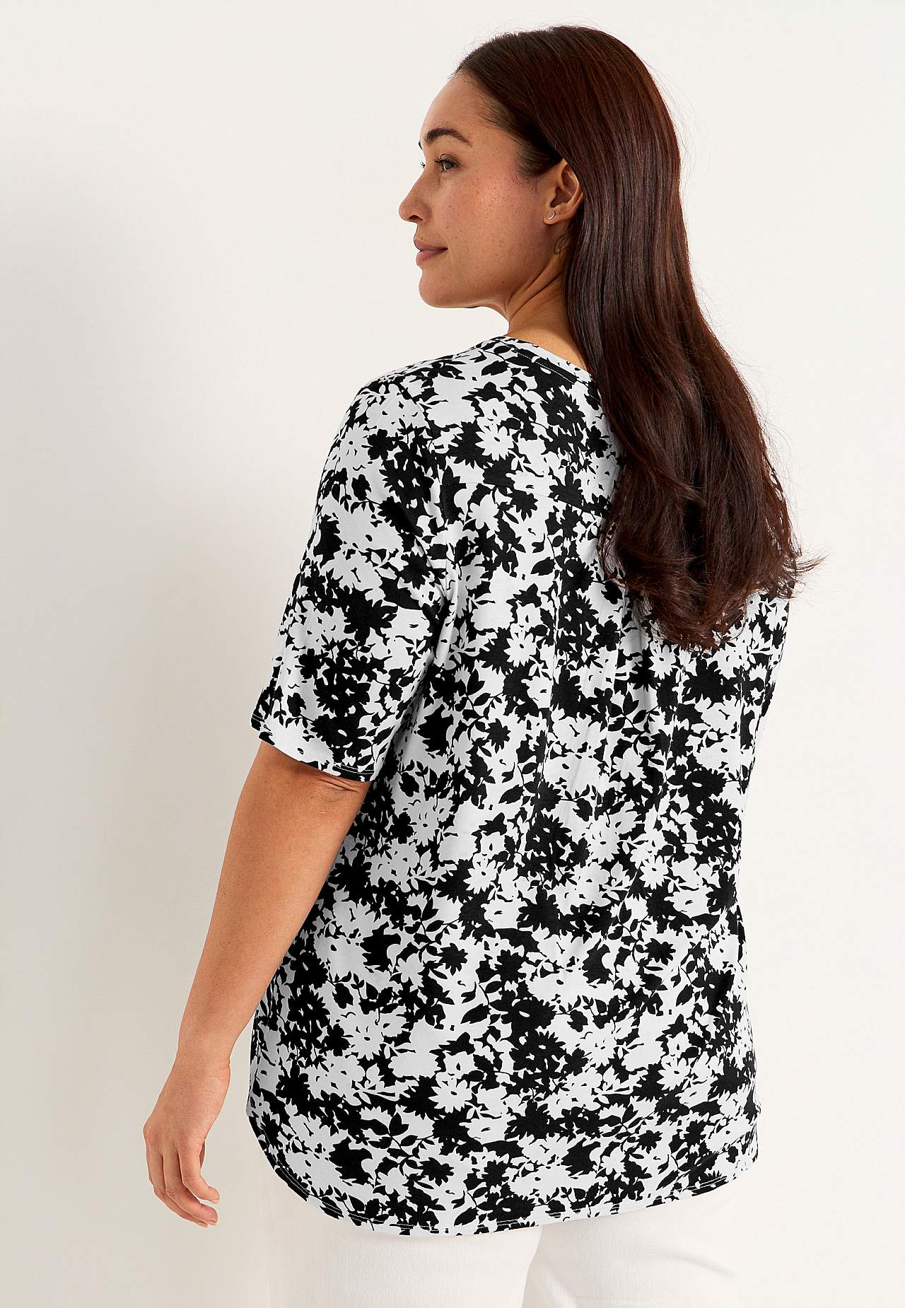 Jersey top with short sleeve