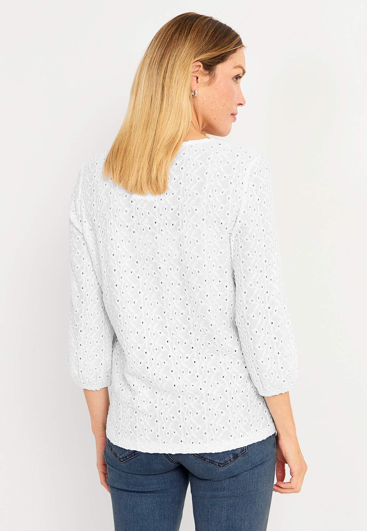 Lace top with openwork