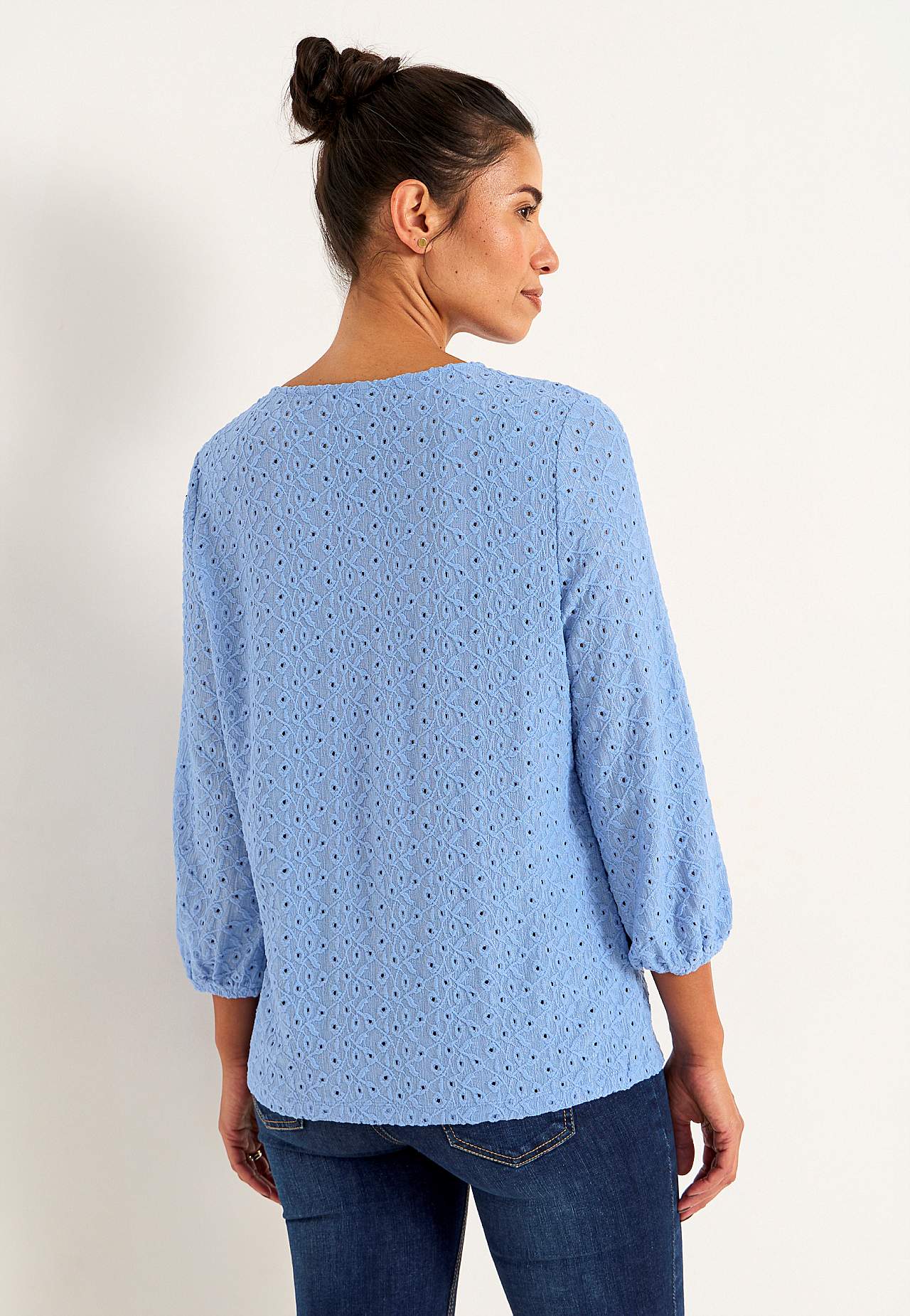 Lace top with openwork