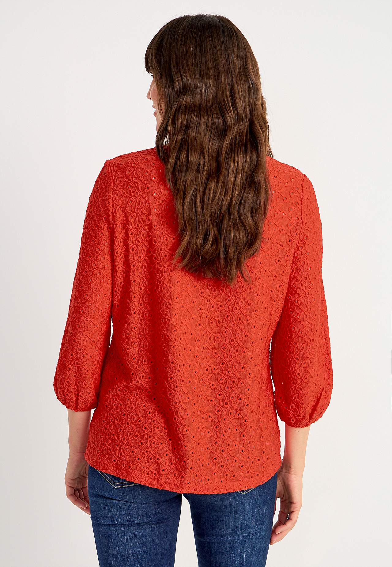 Lace top with openwork