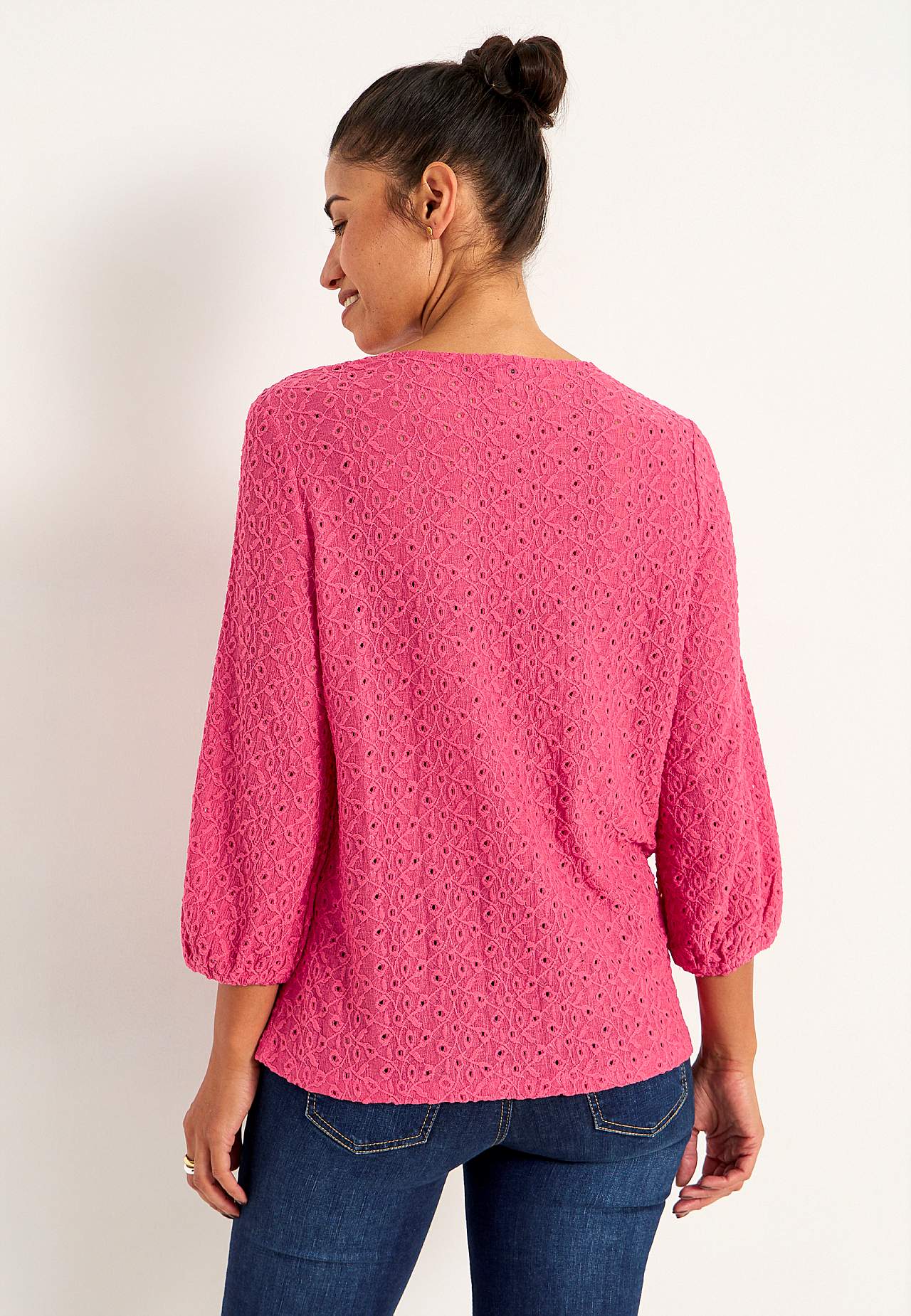 Lace top with openwork